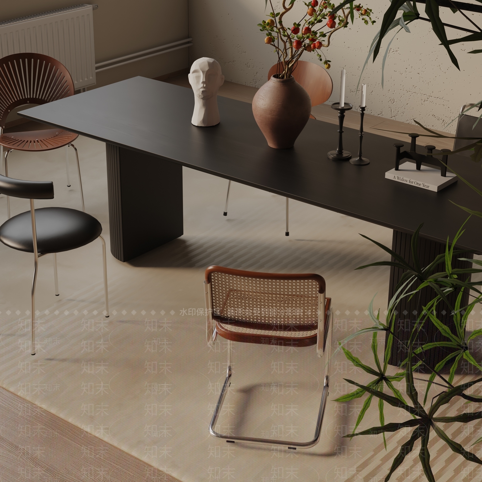 现代餐桌3D模型下载【ID:1193344025】