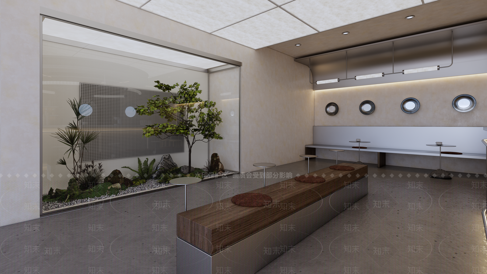 现代极简咖啡厅SU模型下载【ID:1193344896】