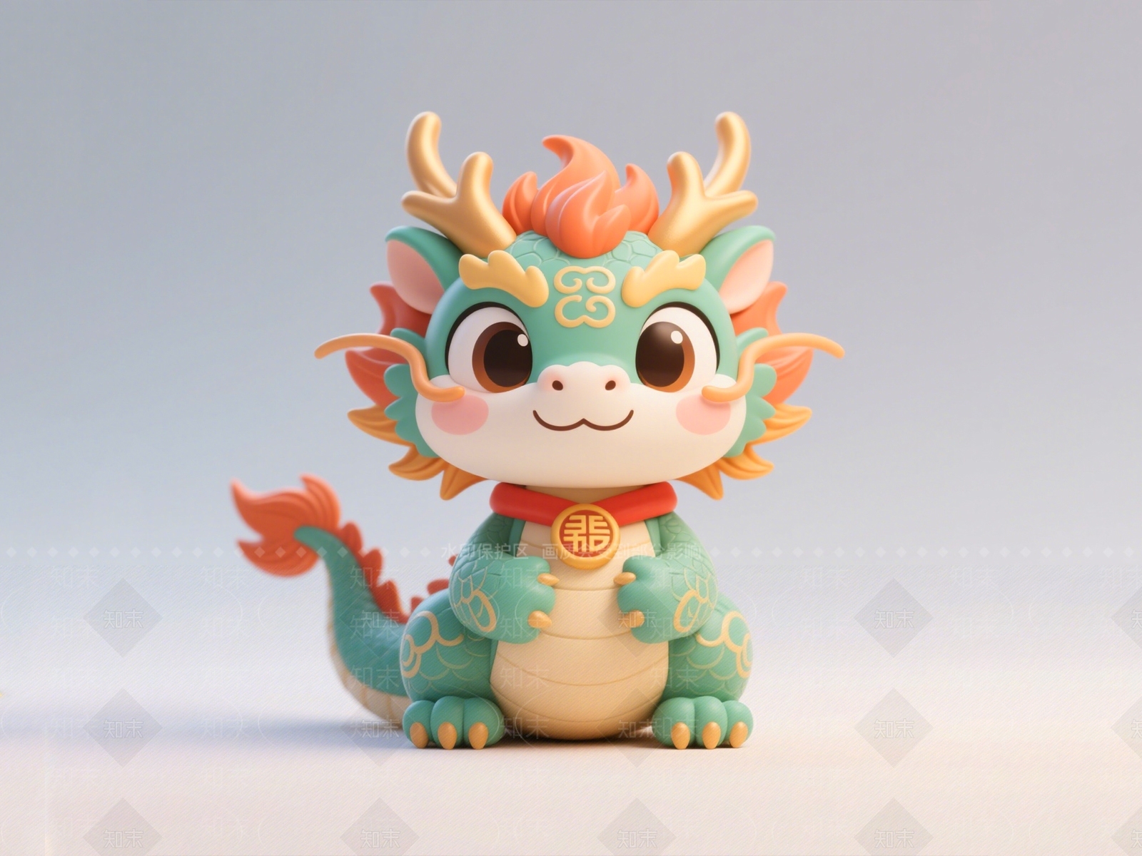 现代生肖雕塑3D模型下载【ID:1193345098】