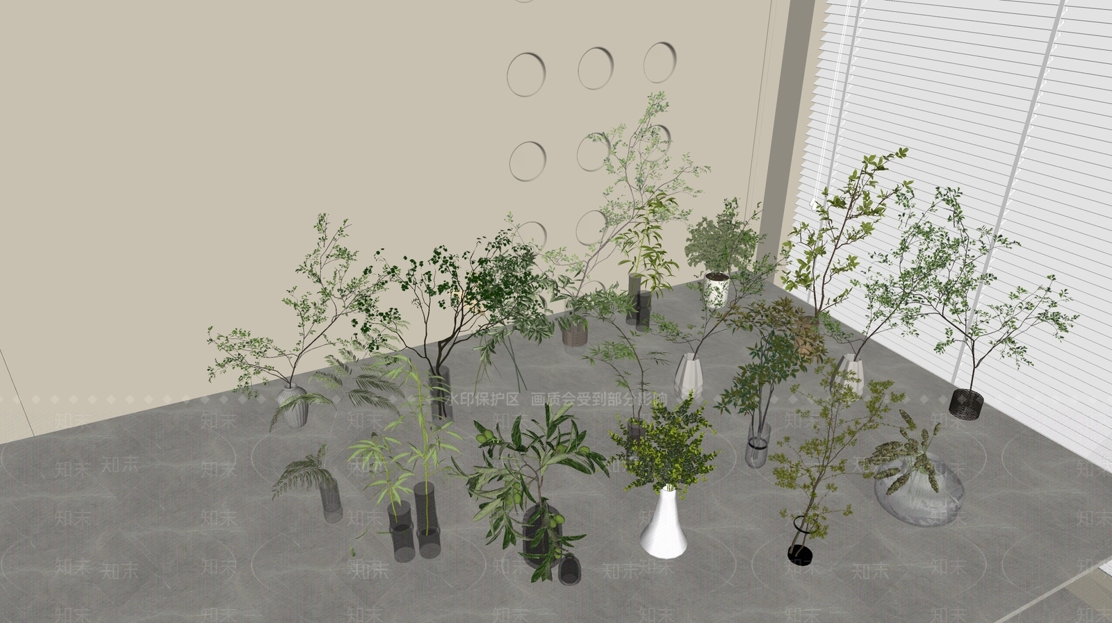 植物组合SU模型下载【ID:1193353103】
