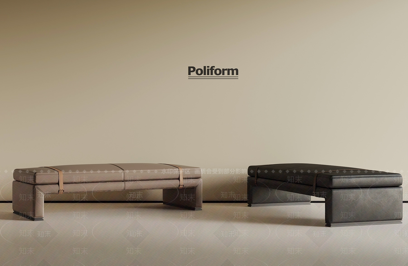 现代床尾凳SU模型下载【ID:1193353137】