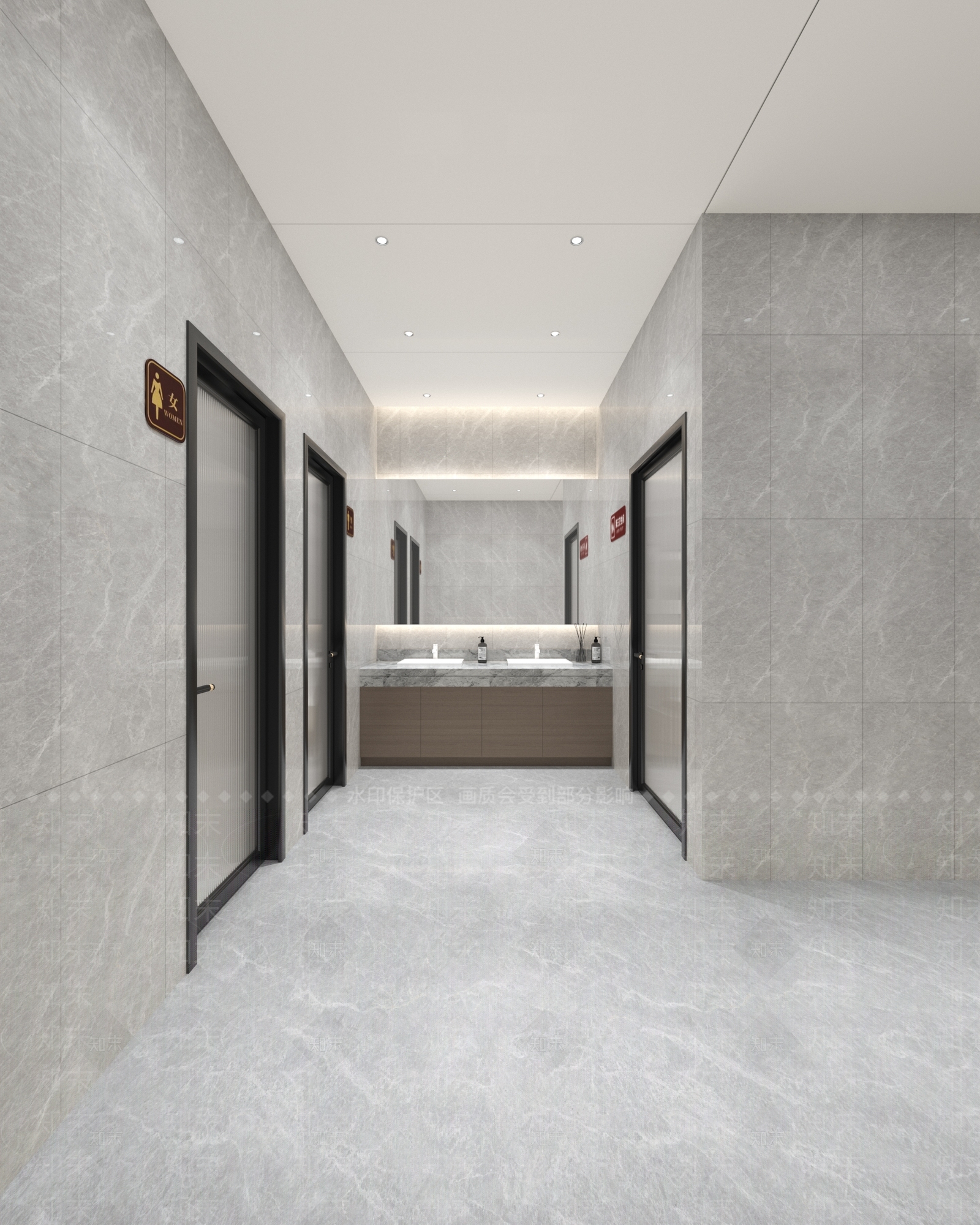 现代公共卫生间3D模型下载【ID:1193354746】