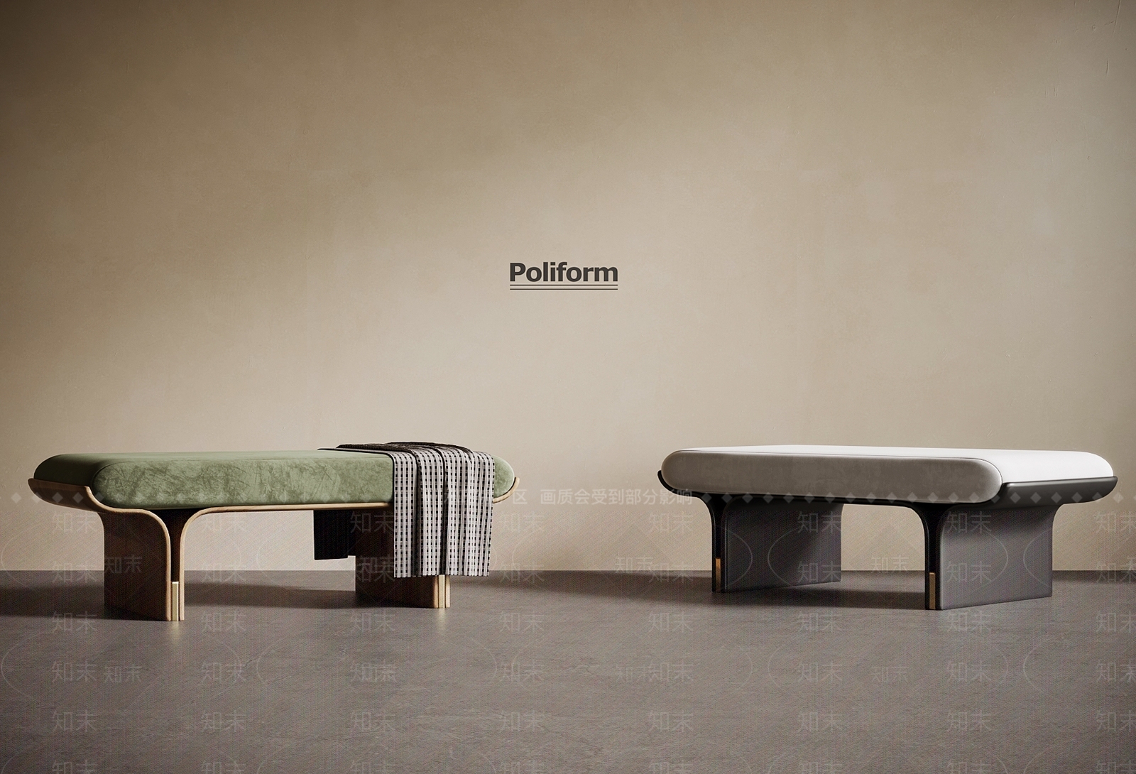 新中式床尾凳SU模型下载【ID:1193355803】