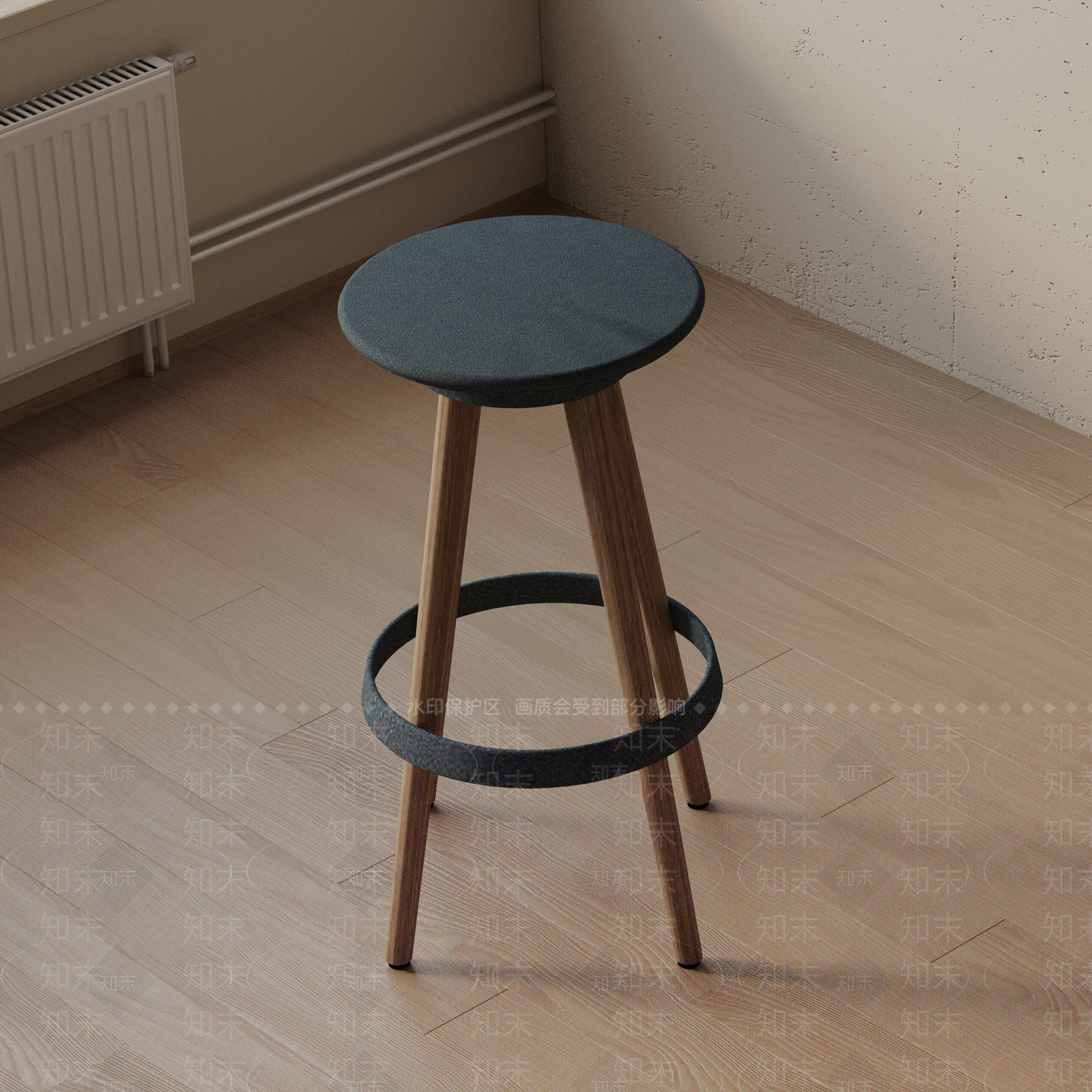 现代吧椅3D模型下载【ID:1193357352】
