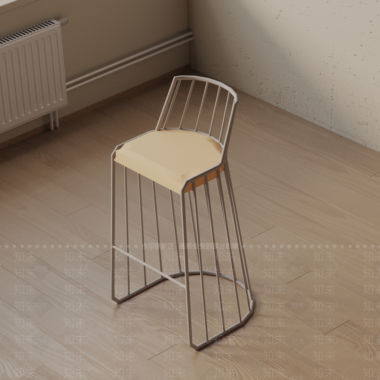 现代吧椅3D模型下载【ID:1193358766】