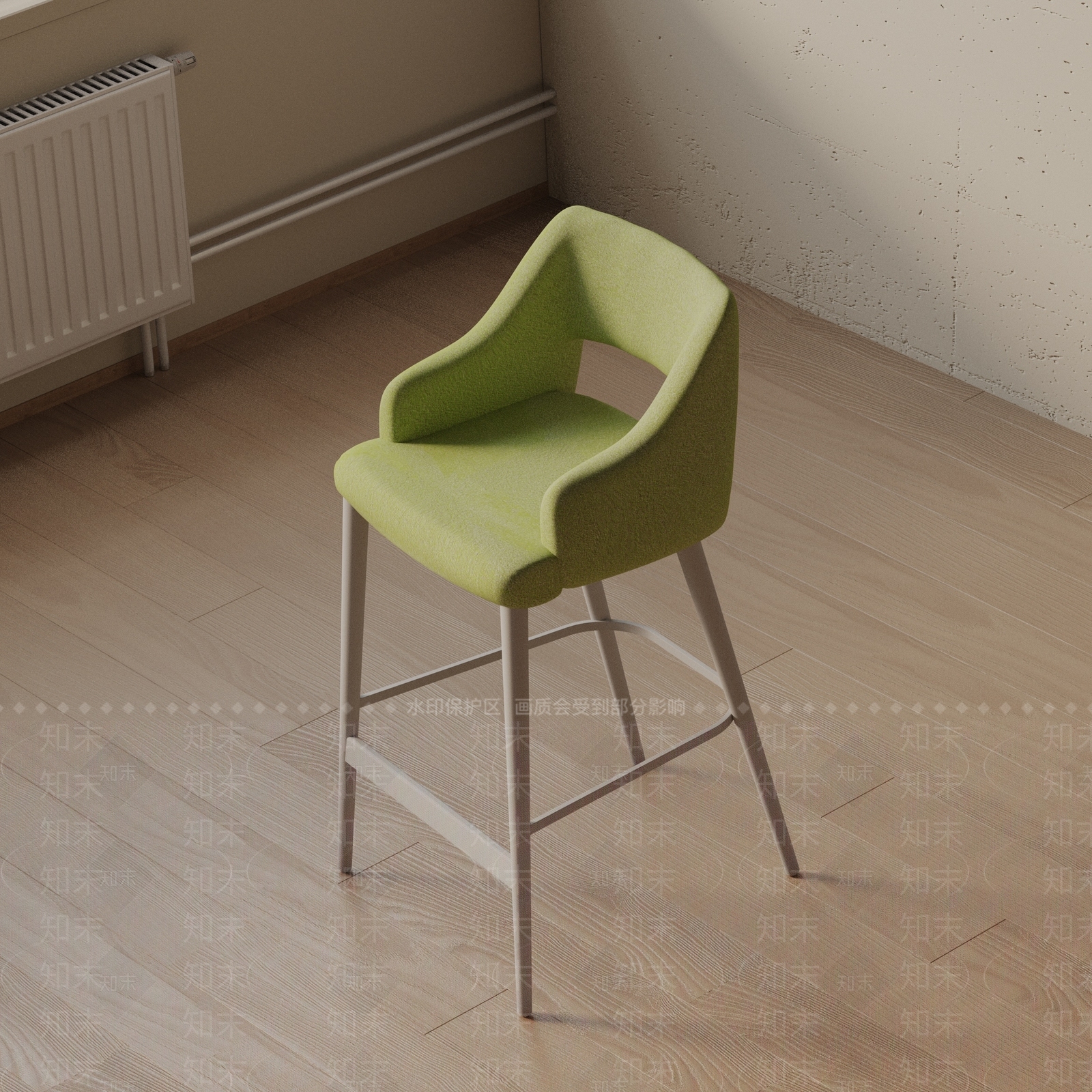 现代吧椅3D模型下载【ID:1193365341】