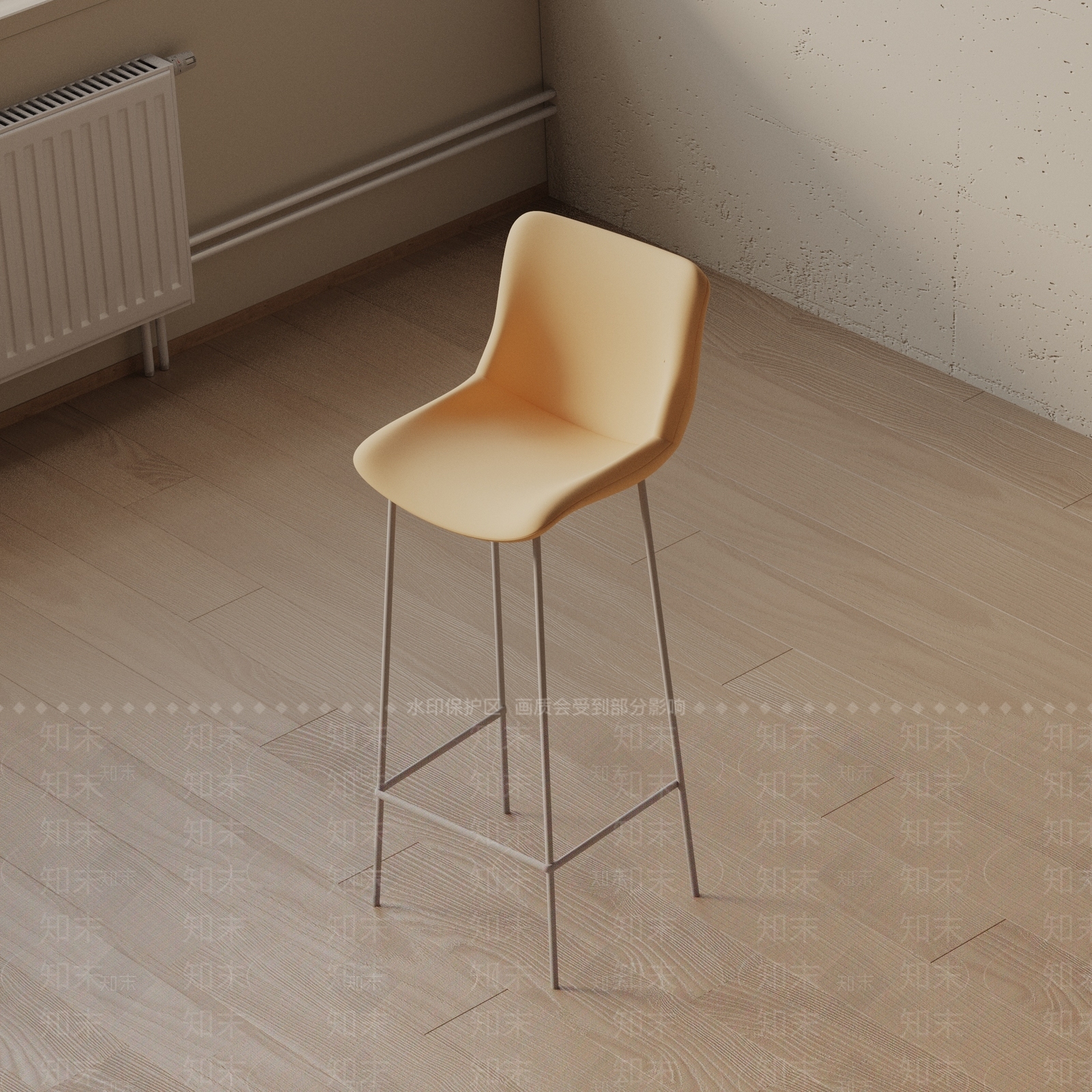 现代吧椅3D模型下载【ID:1193365536】