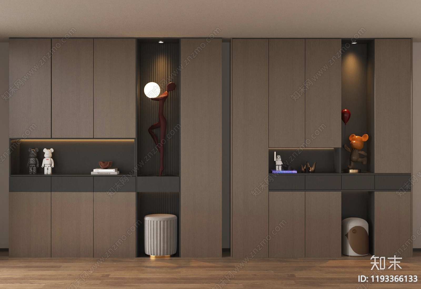 现代鞋柜3D模型下载【ID:1193366133】
