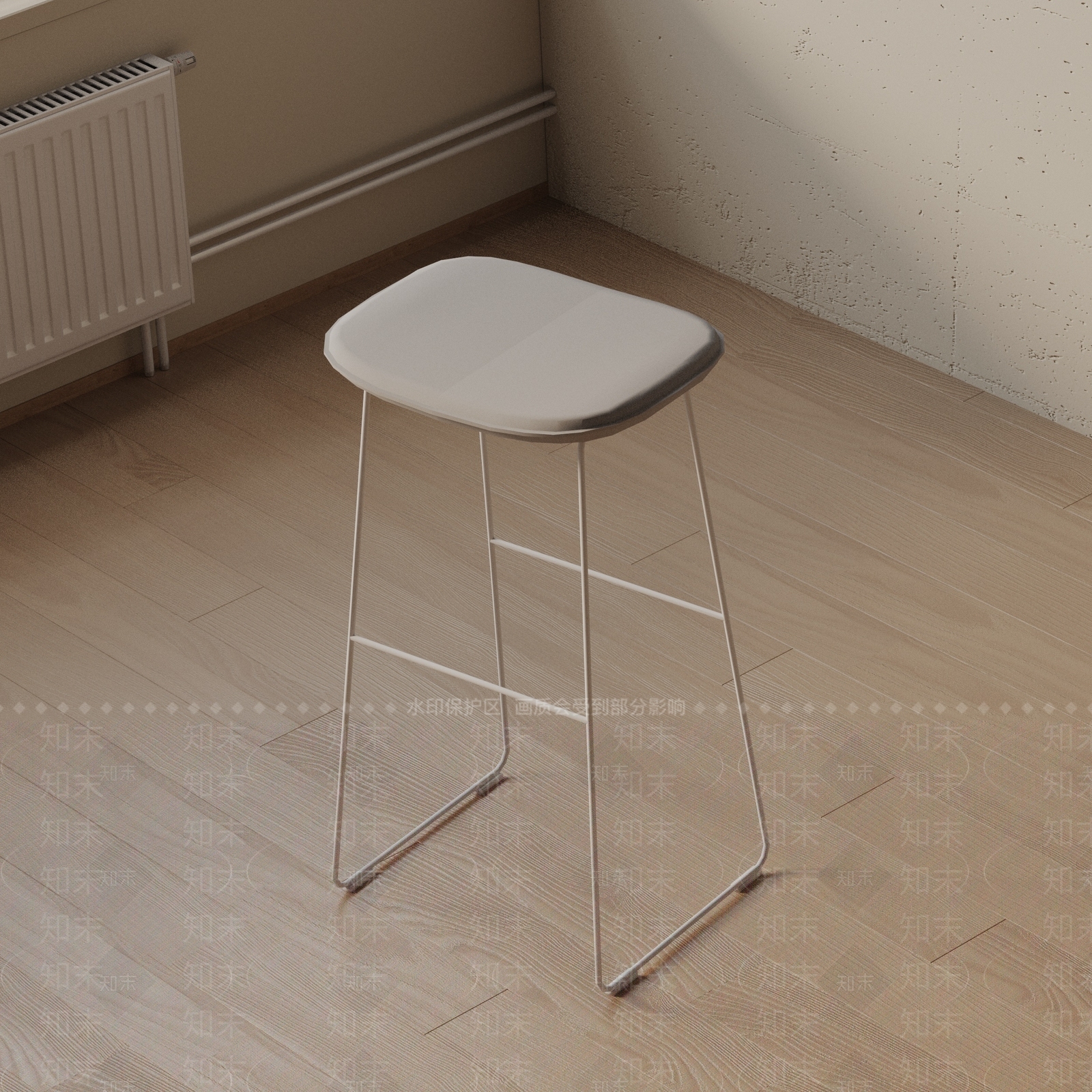 现代吧椅3D模型下载【ID:1193366353】