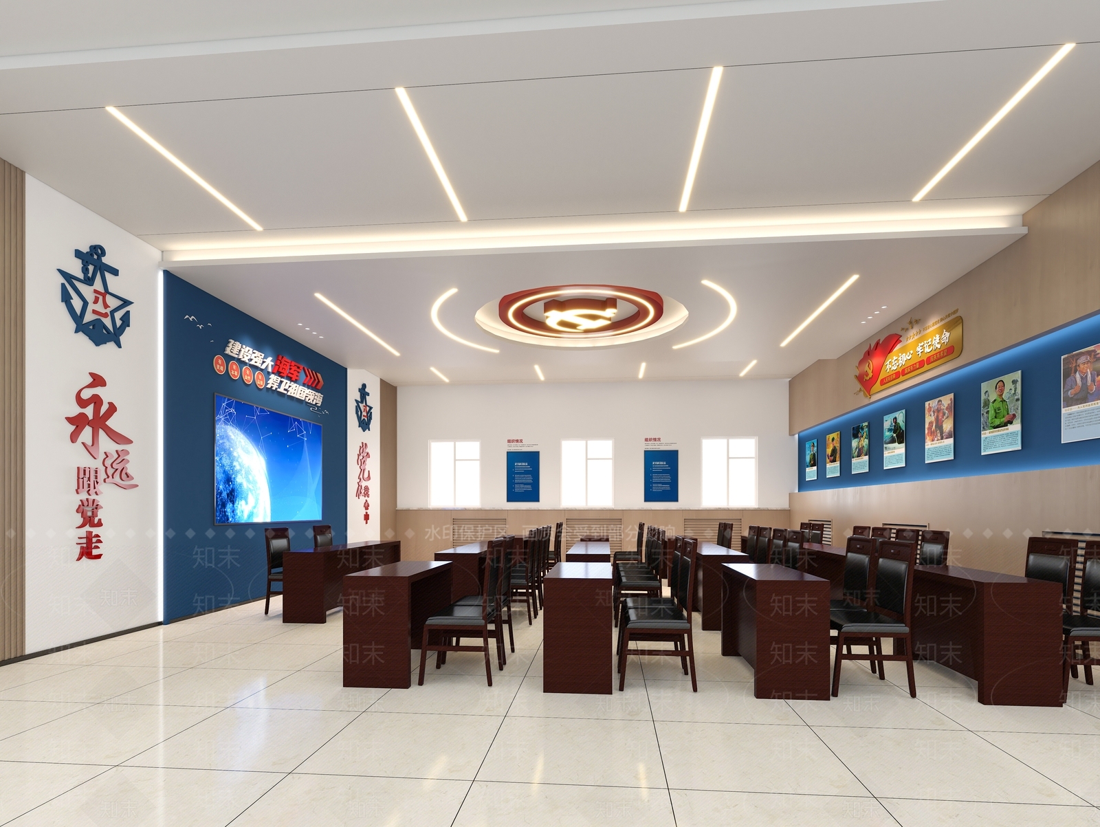 现代活动室3D模型下载【ID:1193366464】