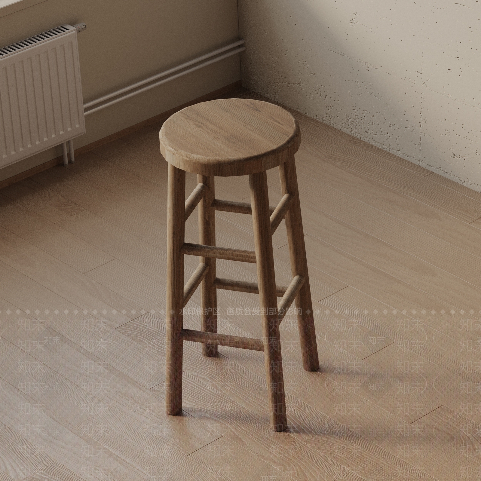 现代吧椅3D模型下载【ID:1193366847】