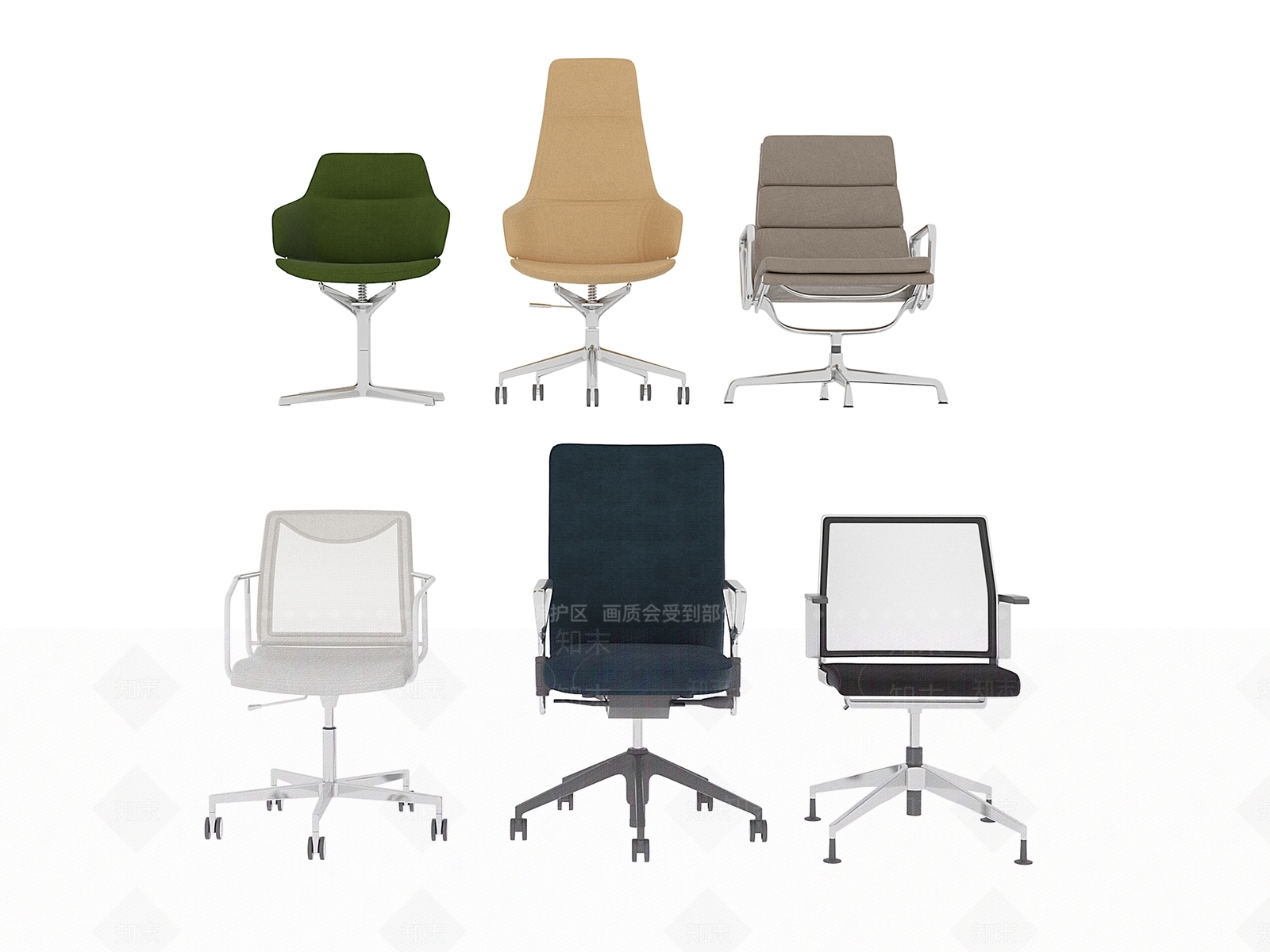 现代办公椅3D模型下载【ID:1193366987】