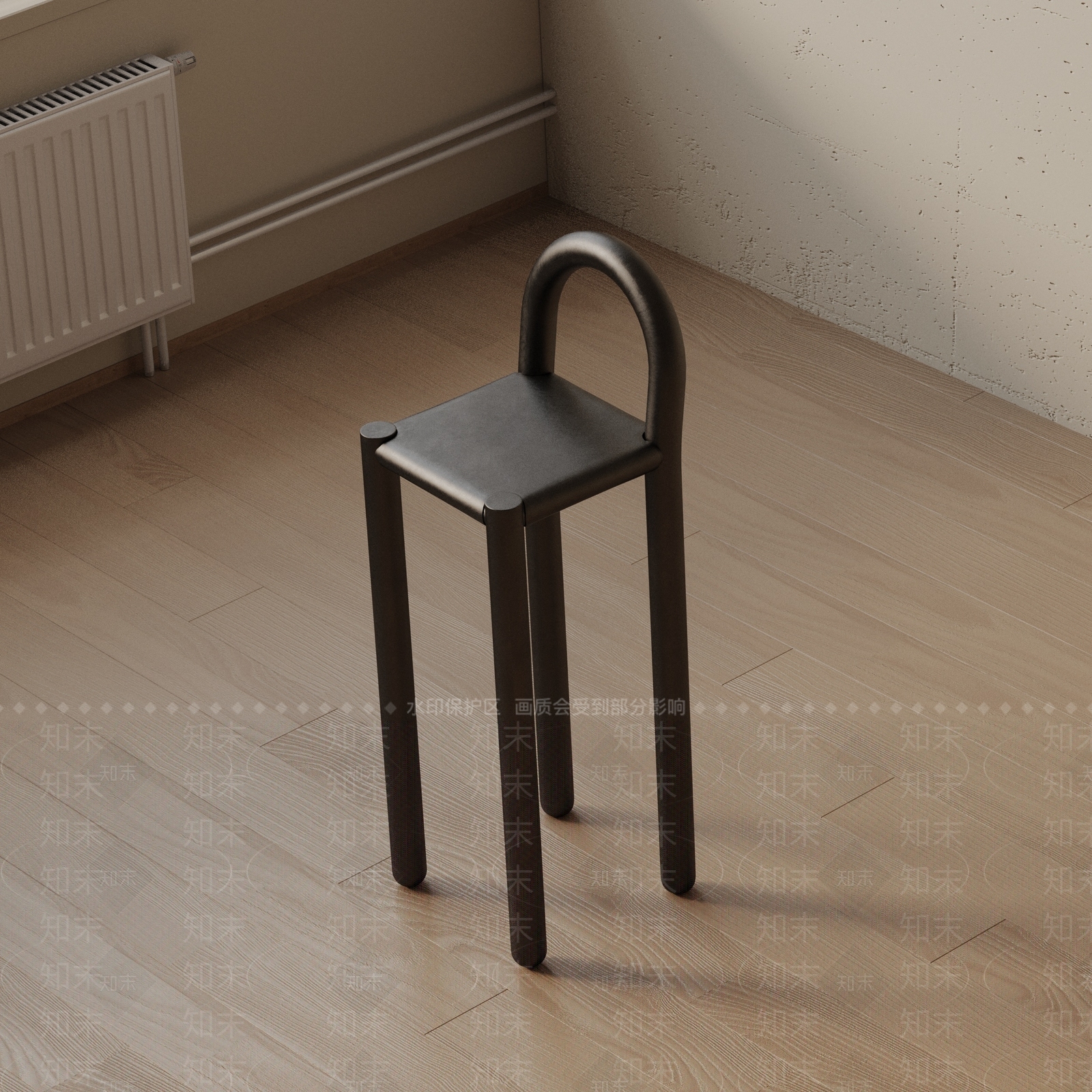 现代吧椅3D模型下载【ID:1193367166】