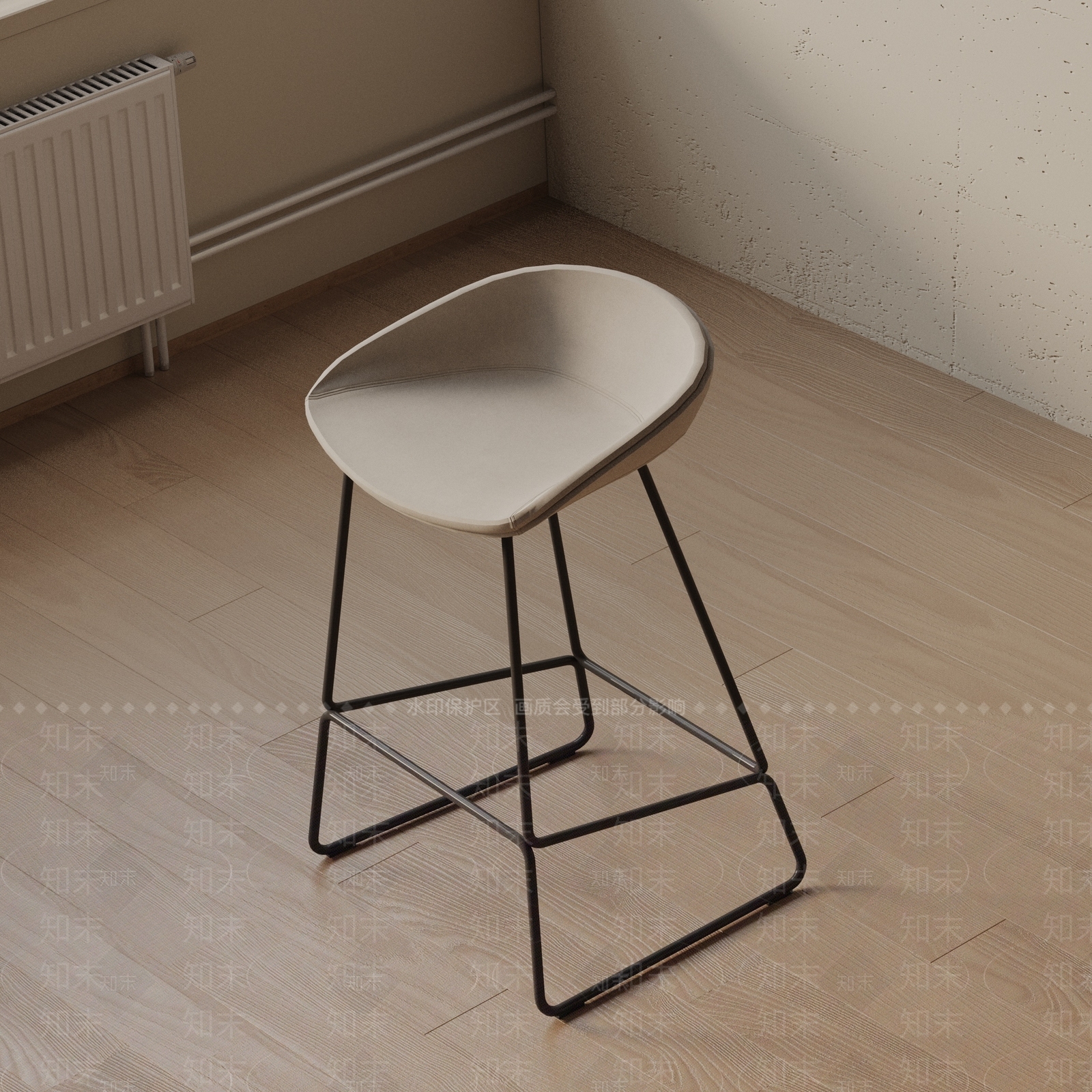 现代吧椅3D模型下载【ID:1193367798】