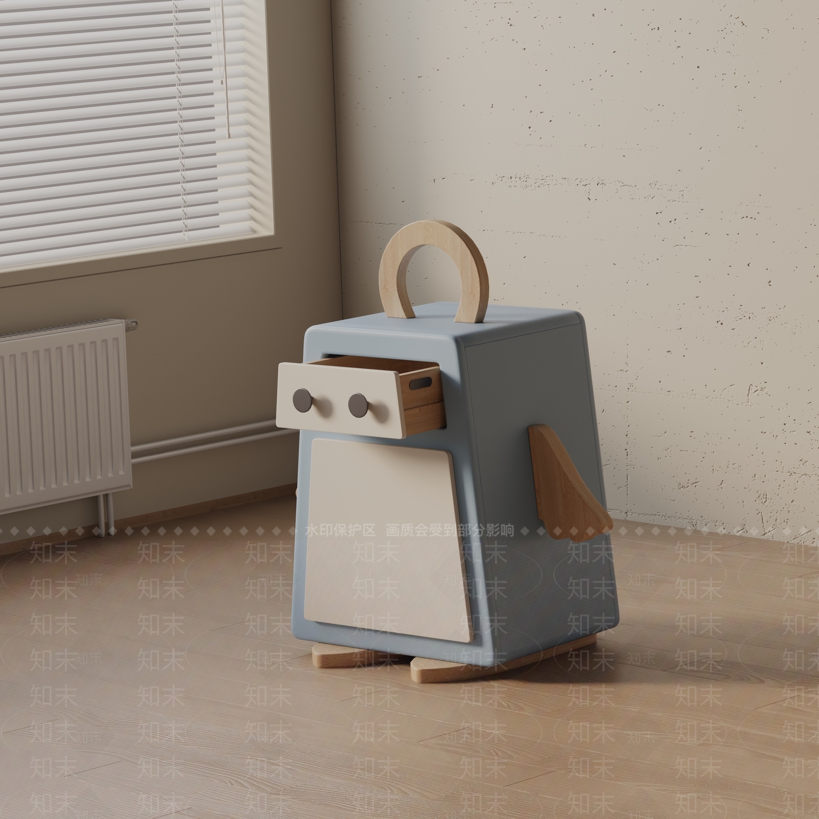 现代床头柜3D模型下载【ID:1193369588】