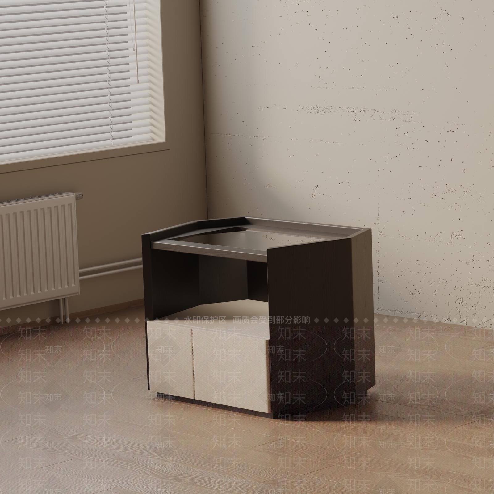 现代床头柜3D模型下载【ID:1193372990】