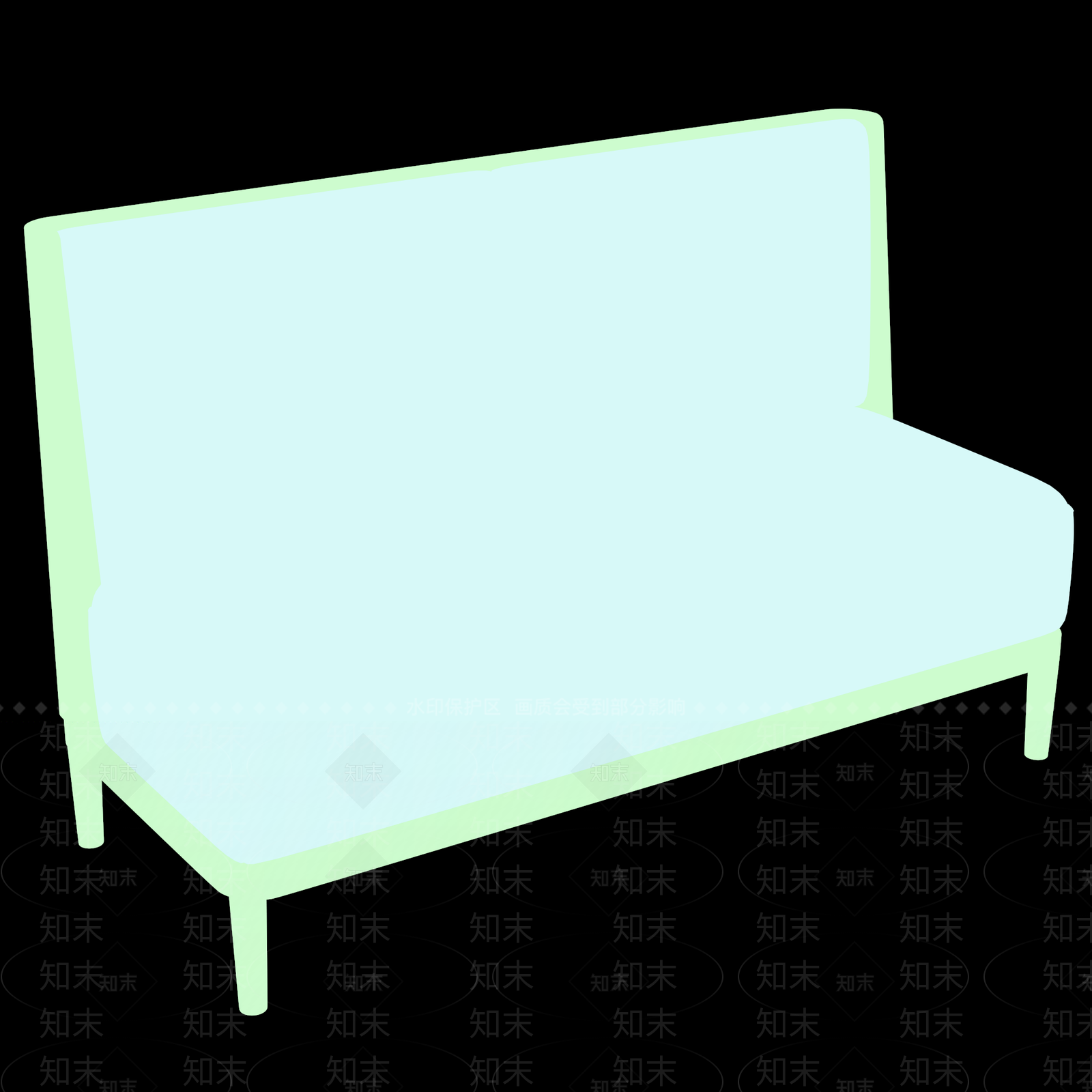 现代极简卡座沙发3D模型下载【ID:1193374415】