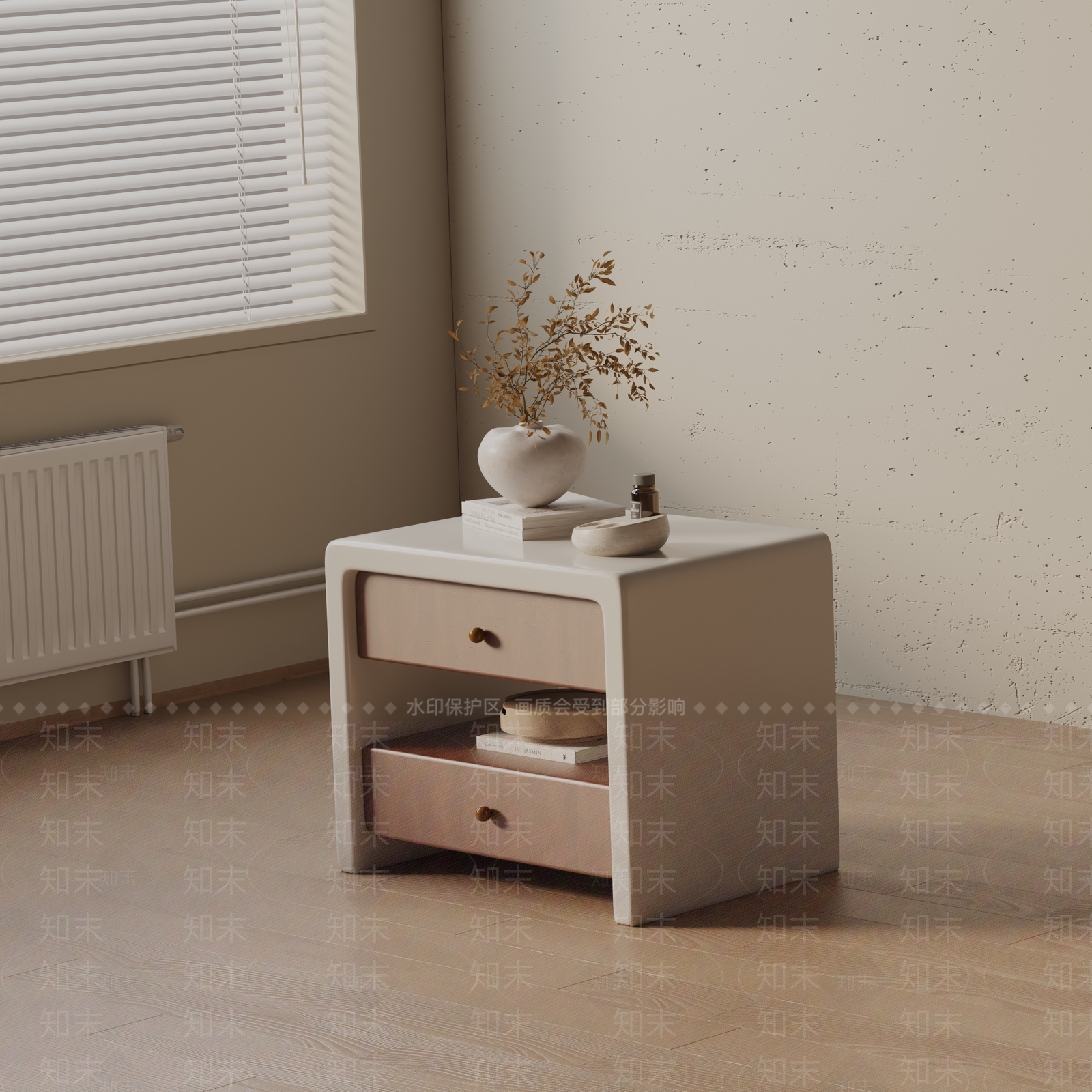 现代床头柜3D模型下载【ID:1193375336】