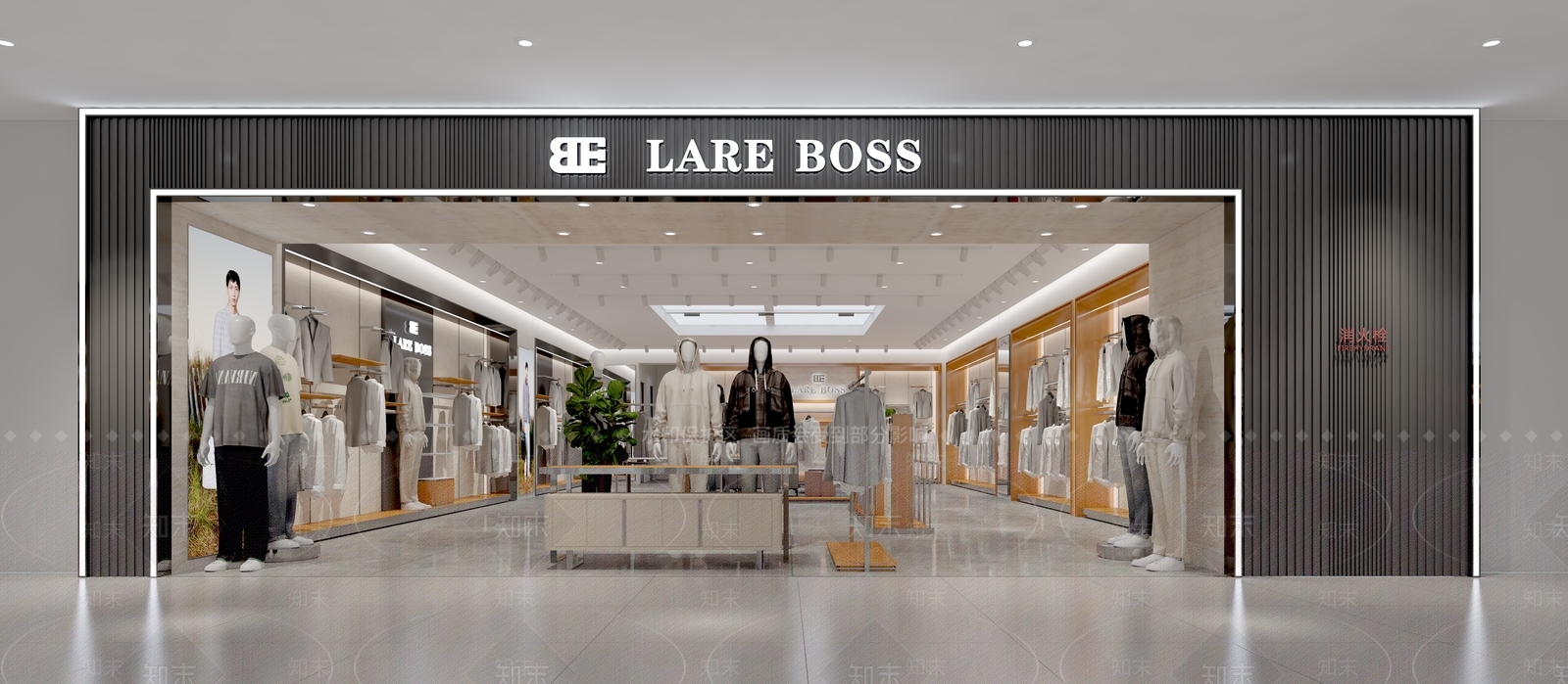 现代轻奢服装店3D模型下载【ID:1193377670】