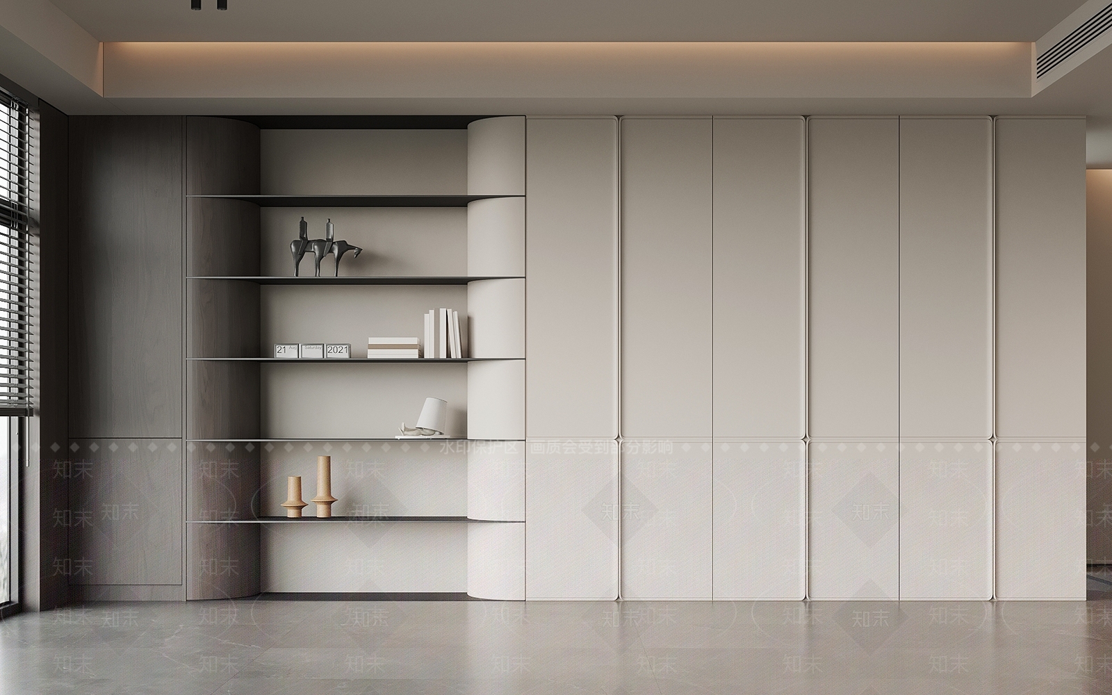 现代书柜SU模型下载【ID:1193376895】