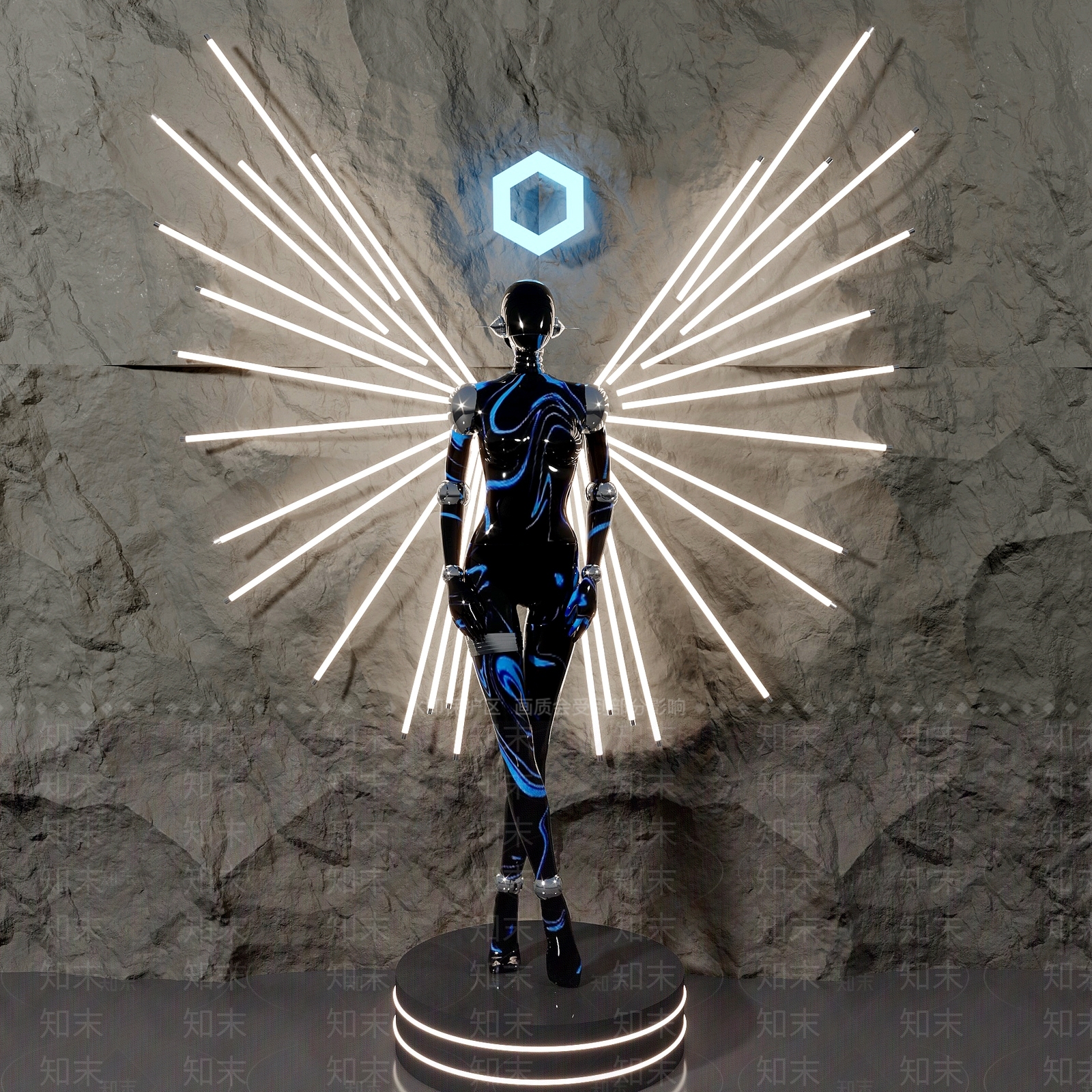 现代轻奢雕塑摆件3D模型下载【ID:1193379872】
