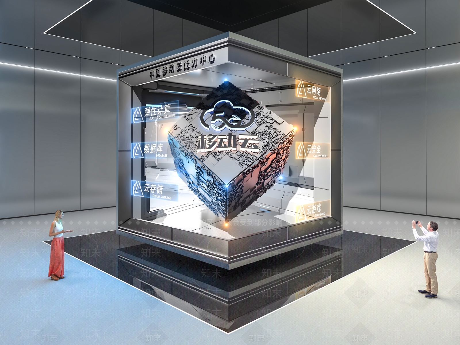 工业现代科技展厅3D模型下载【ID:1193383985】