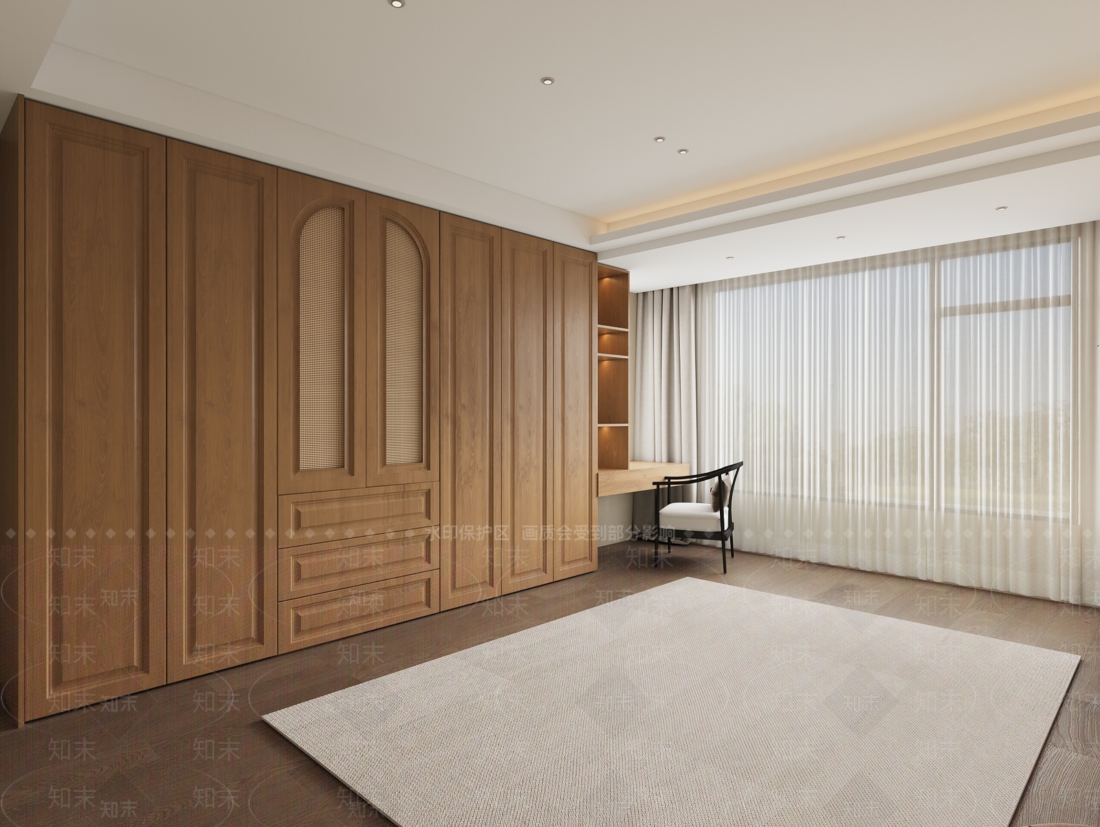 新中式中古衣柜3D模型下载【ID:1193384765】
