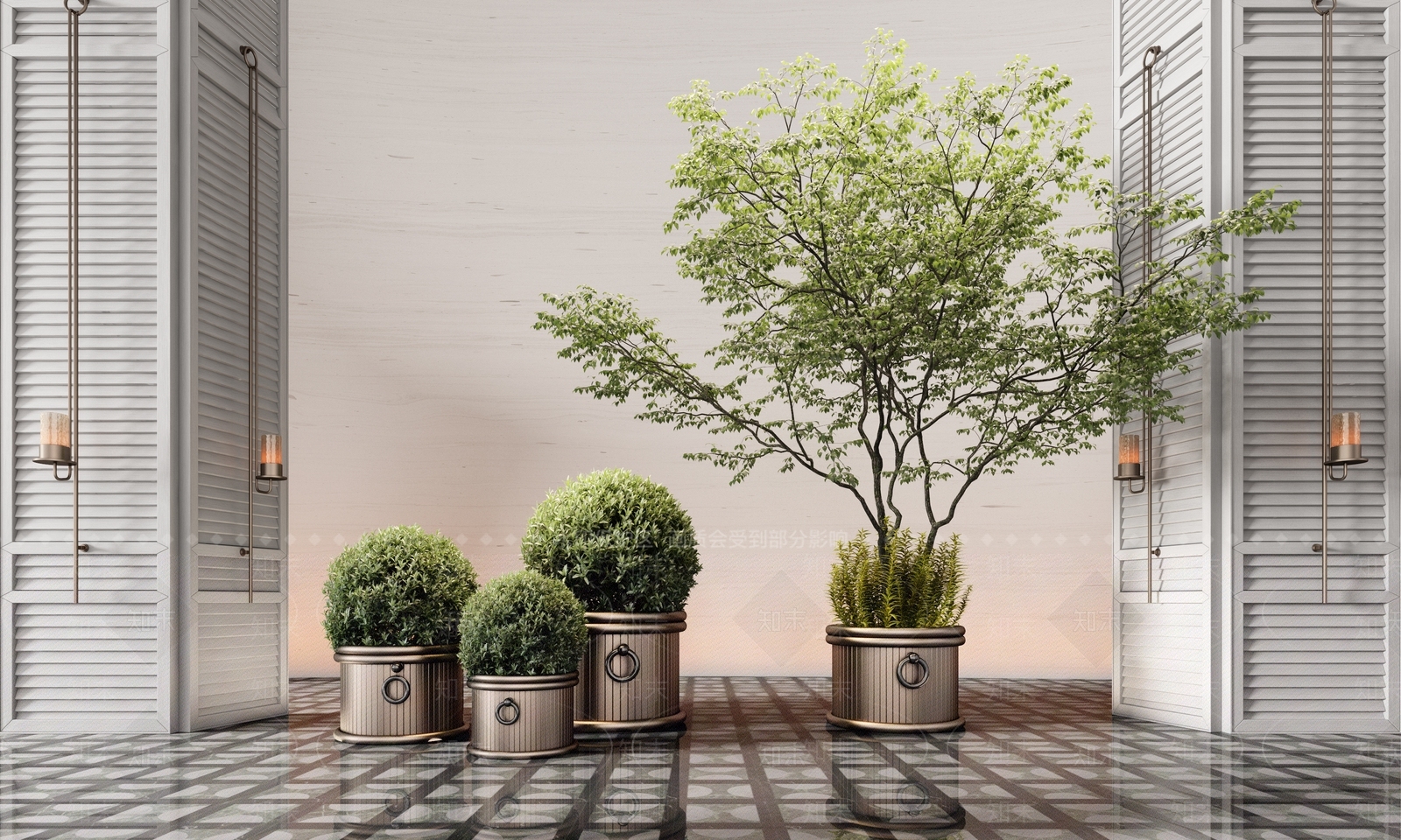 植物组合SU模型下载【ID:1193386419】