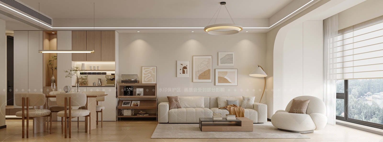 条形餐厅吊灯长条吊灯3D模型下载【ID:1227501156】