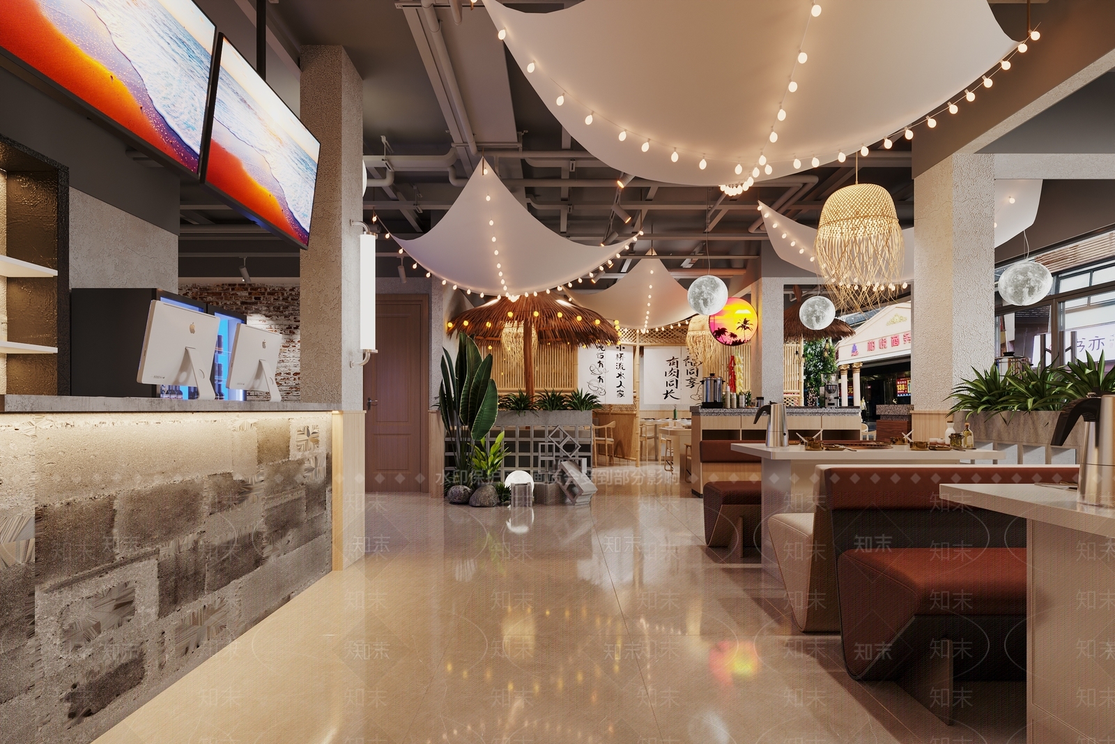现代烧烤店3D模型下载【ID:1193392858】