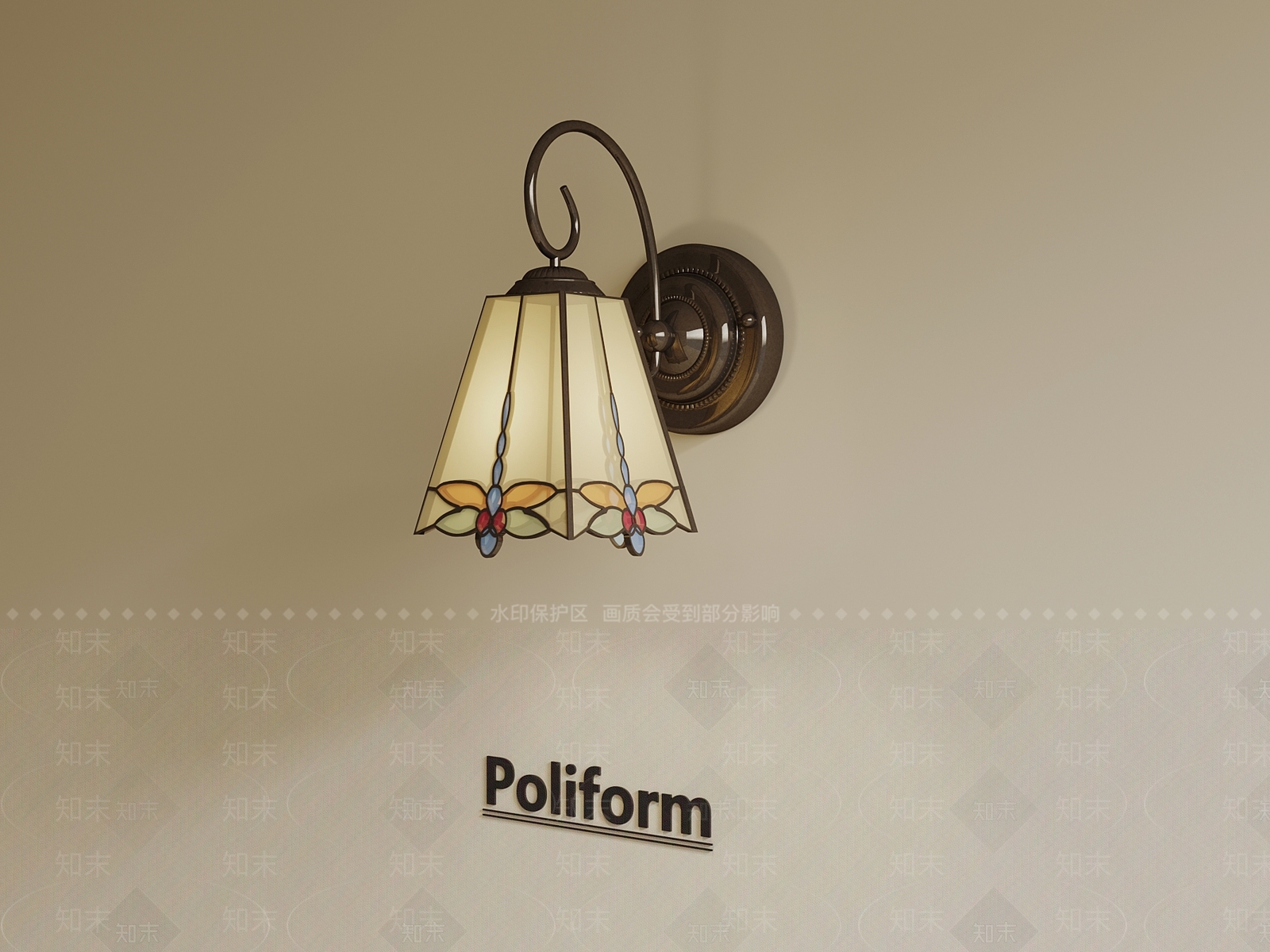 法式复古壁灯SU模型下载【ID:1193392437】