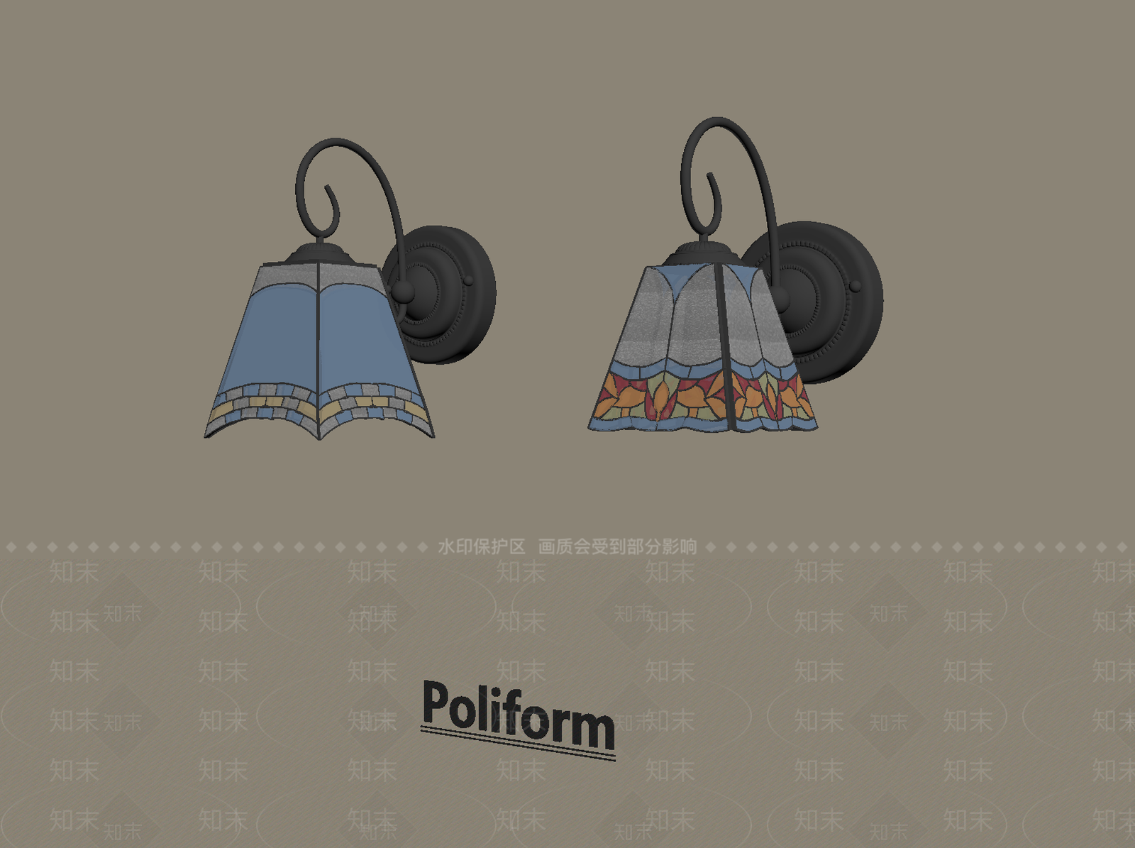 法式复古壁灯SU模型下载【ID:1193392698】