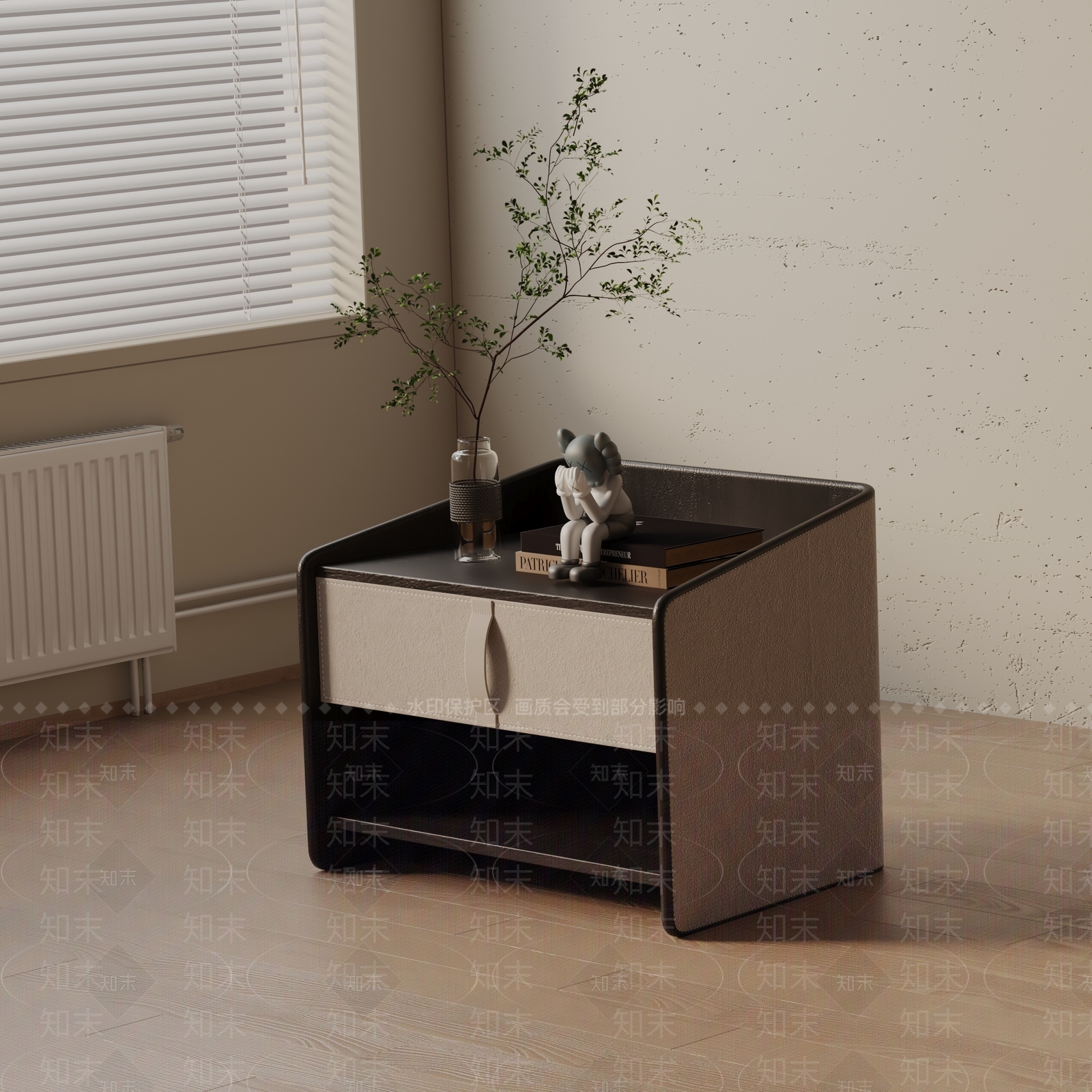 现代床头柜3D模型下载【ID:1193393591】