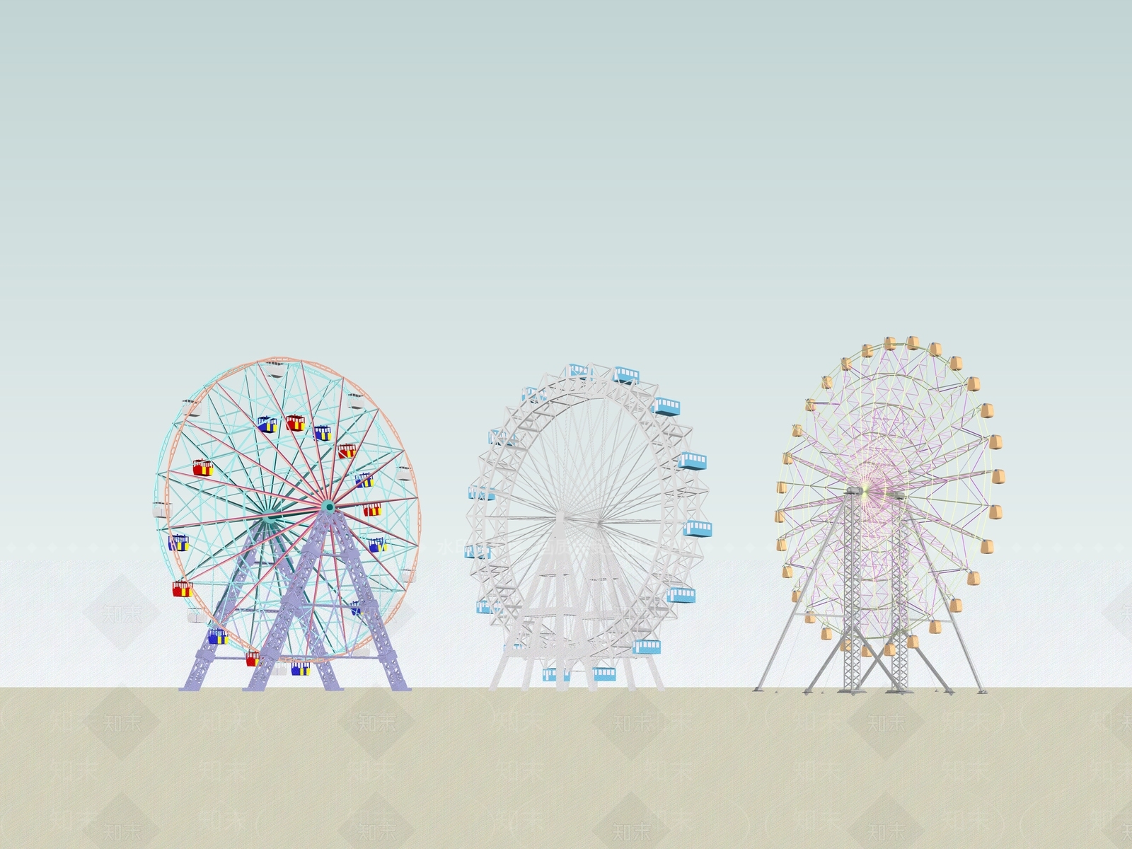 游乐设施SU模型下载【ID:1193393806】