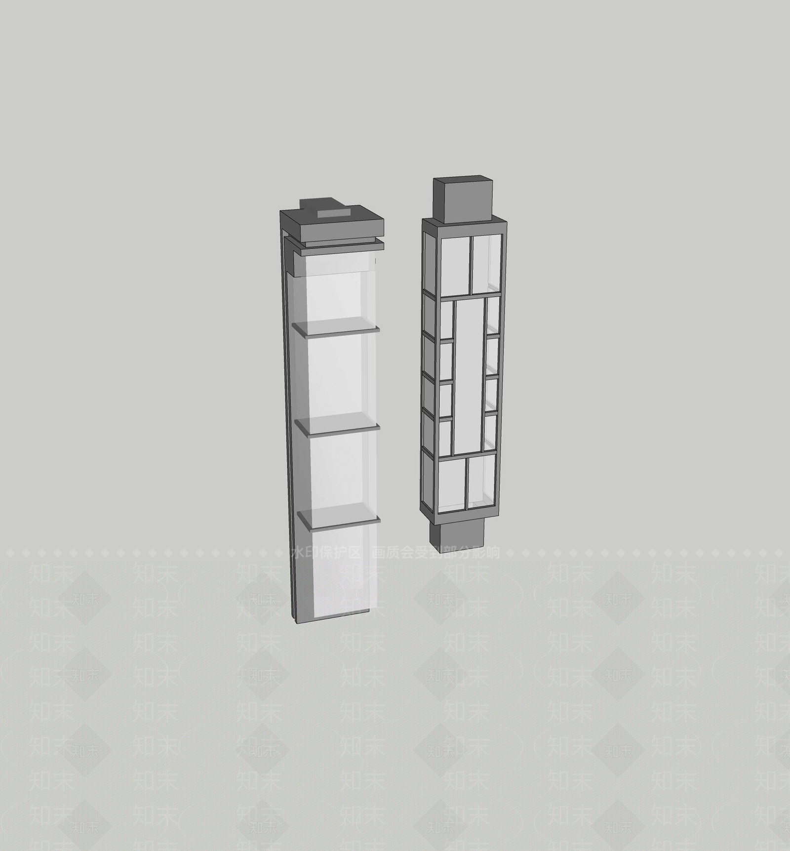 现代景观灯SU模型下载【ID:1193394729】