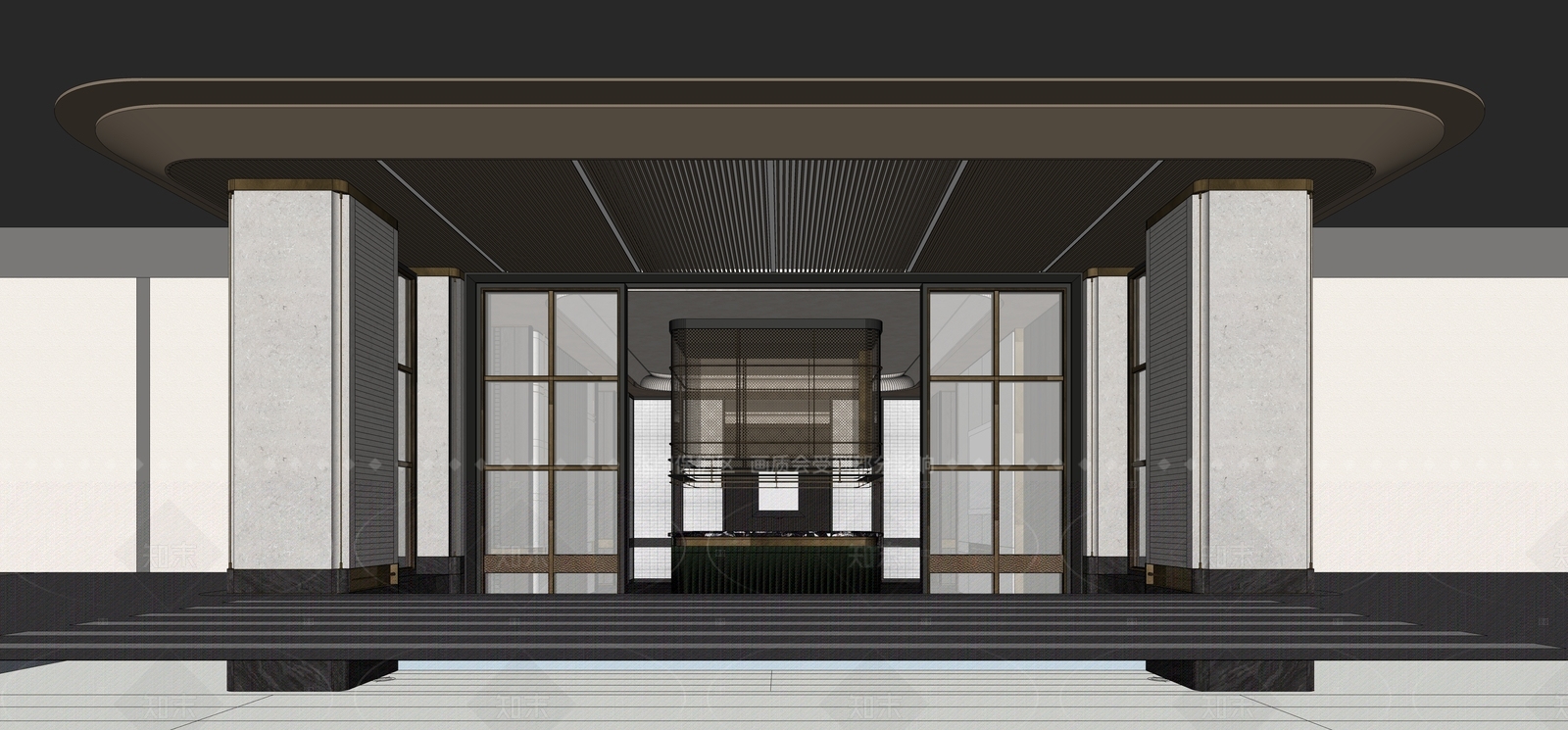 现代会所SU模型下载【ID:1215949776】