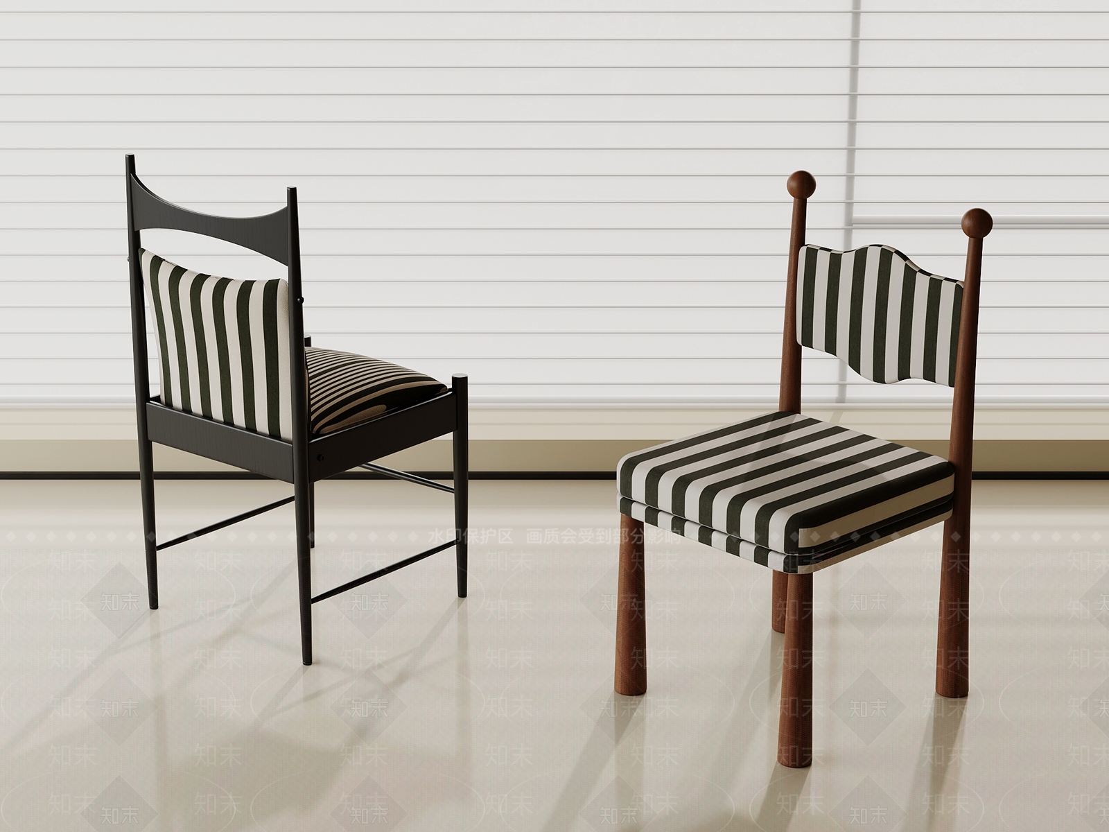 法式复古餐椅3D模型下载【ID:1193401666】