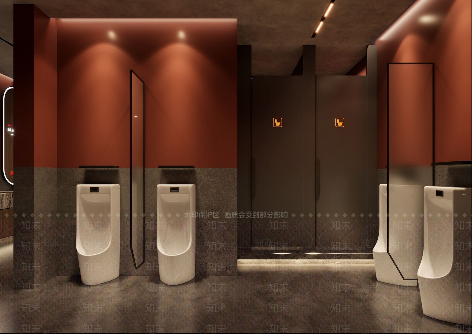 新中式现代公共卫生间3D模型下载【ID:1193405002】