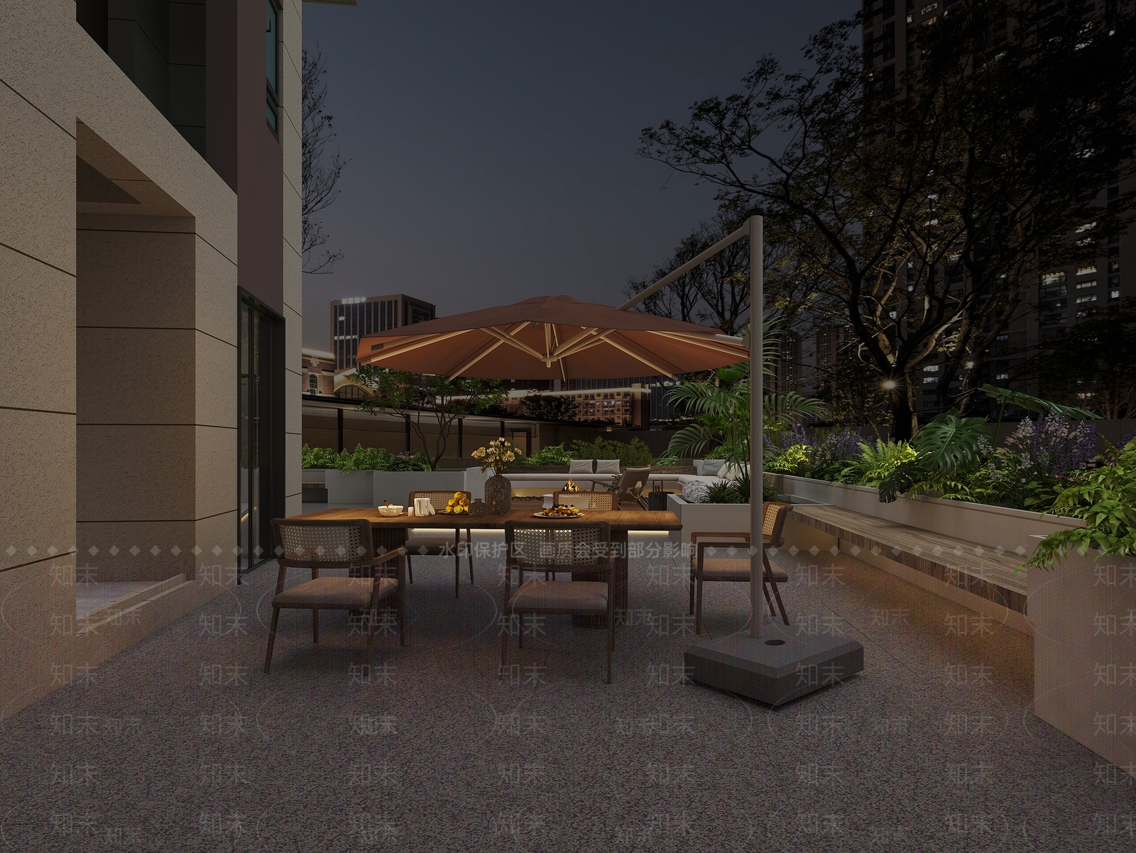 现代阳台3D模型下载【ID:1193408567】