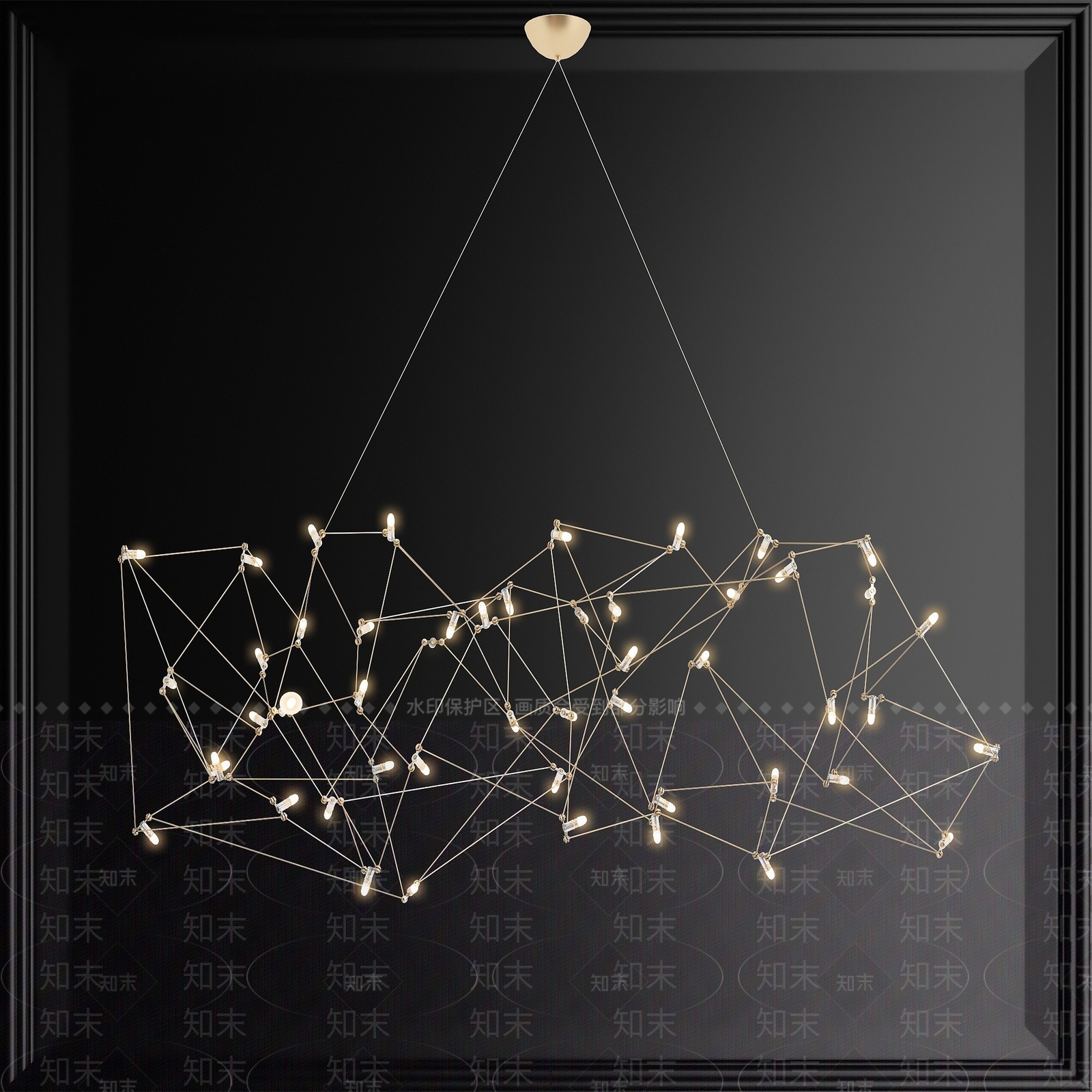 现代满天星吊灯3D模型下载【ID:1193412852】