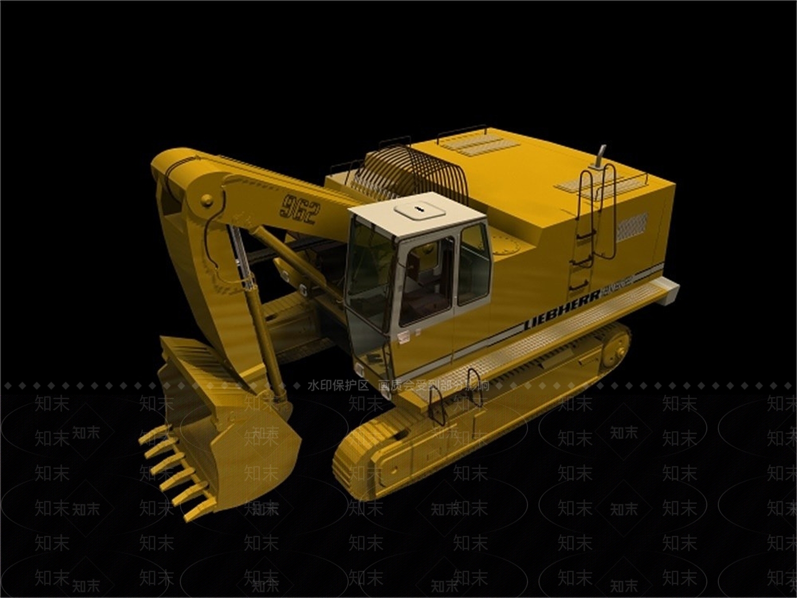 现代挖掘机工程车挖机3D模型下载【ID:1193413222】