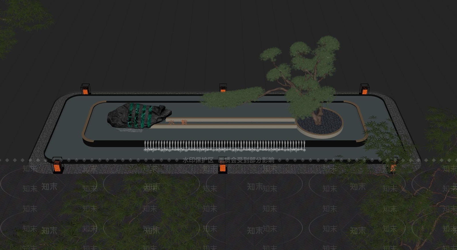 现代水景SU模型下载【ID:1193413529】