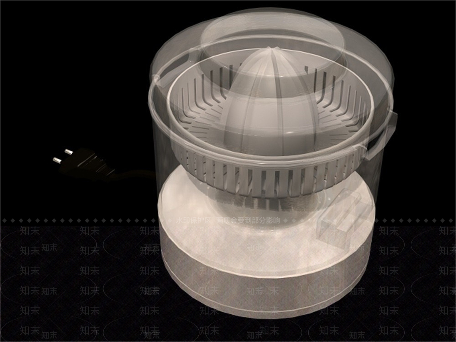 现代榨汁机3D模型渲染效果图