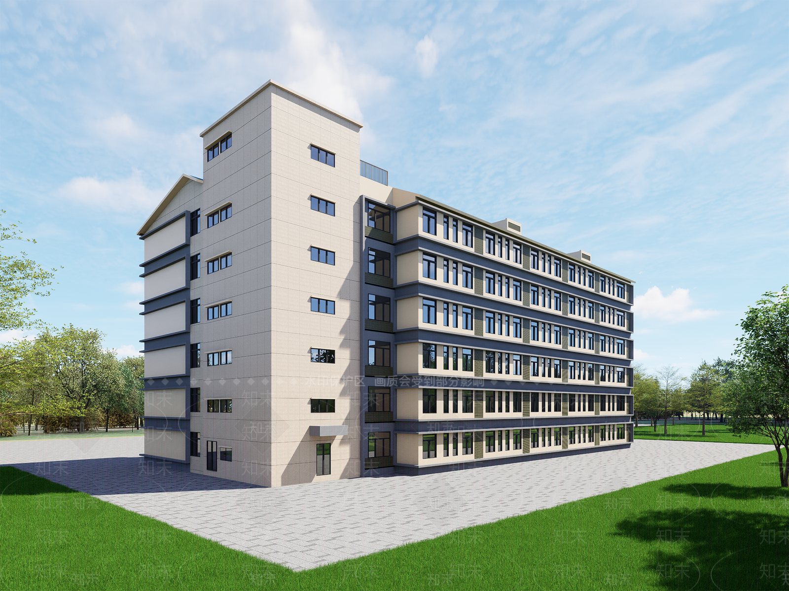 现代办公楼SU模型下载【ID:1193414068】