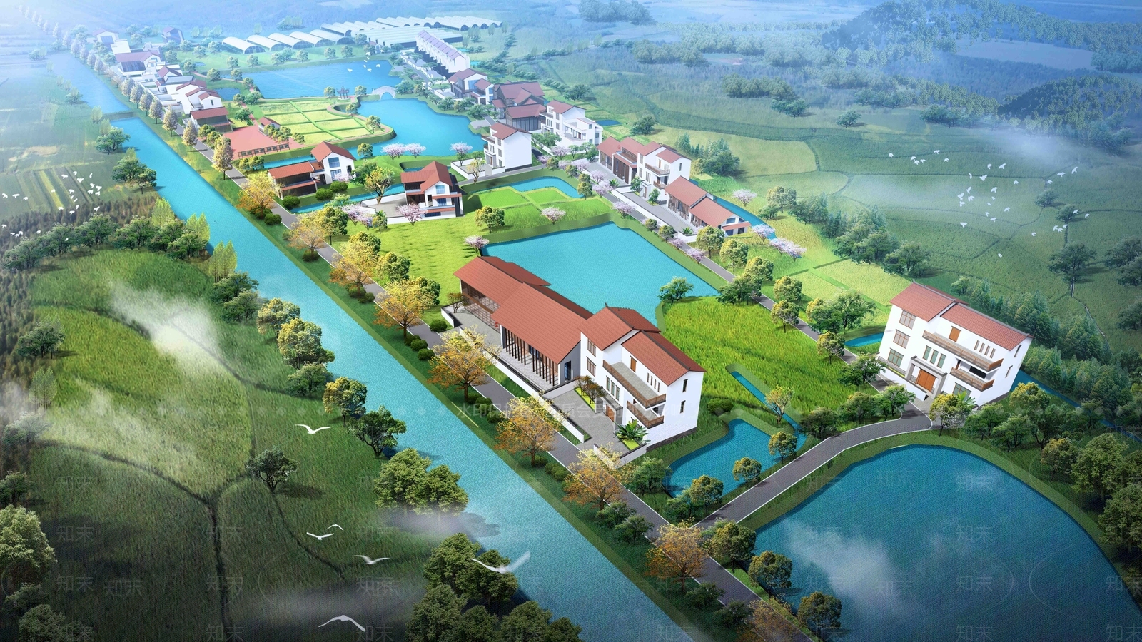 中式风格建筑SU模型下载【ID:1193414837】