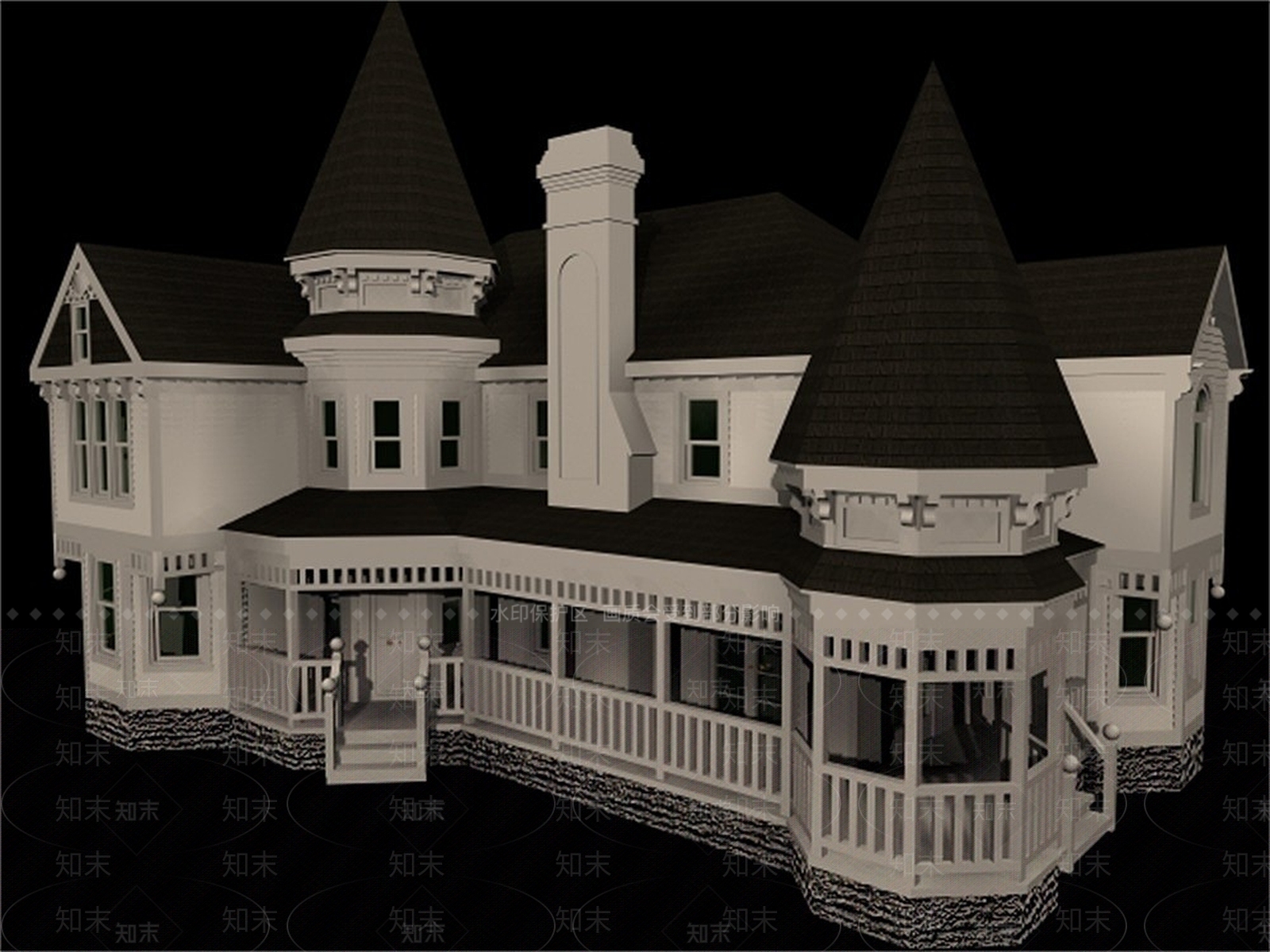 现代游戏城堡3D模型下载【ID:1193415184】