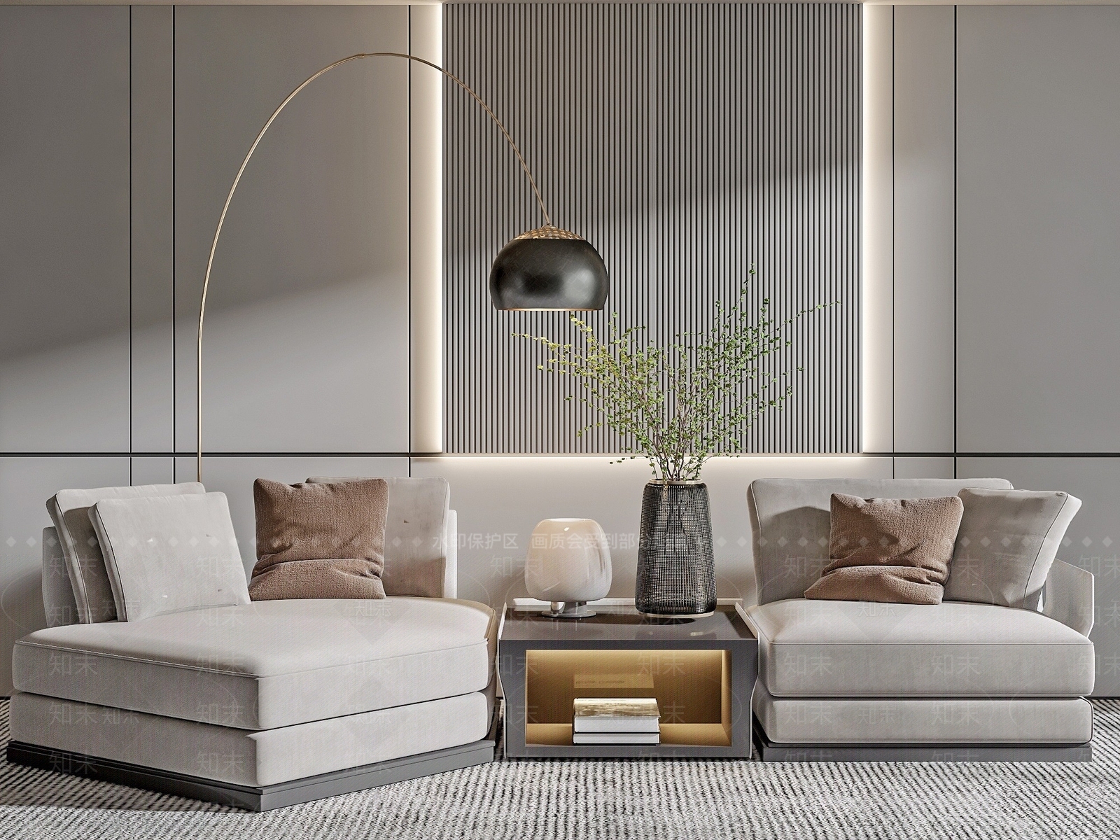 现代双人卡座沙发3D模型下载【ID:1193415263】