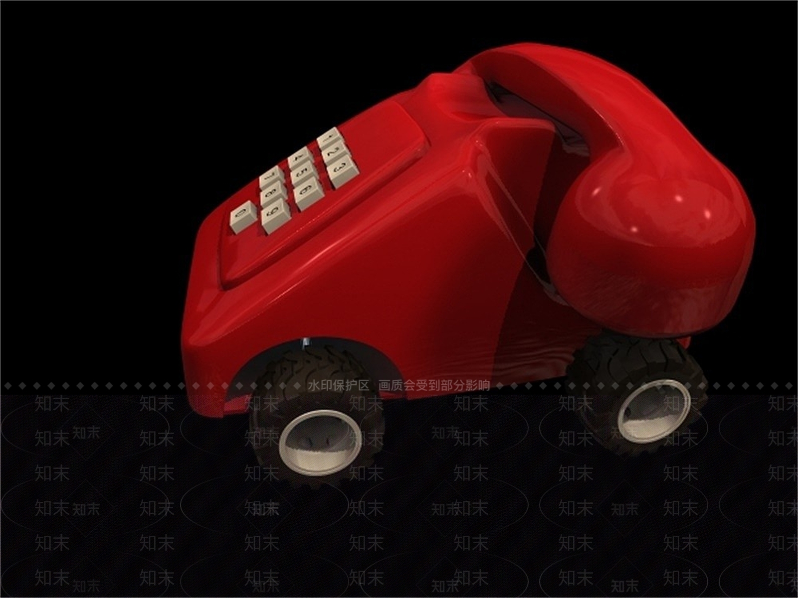 现代老式电话3D模型下载【ID:1193415742】