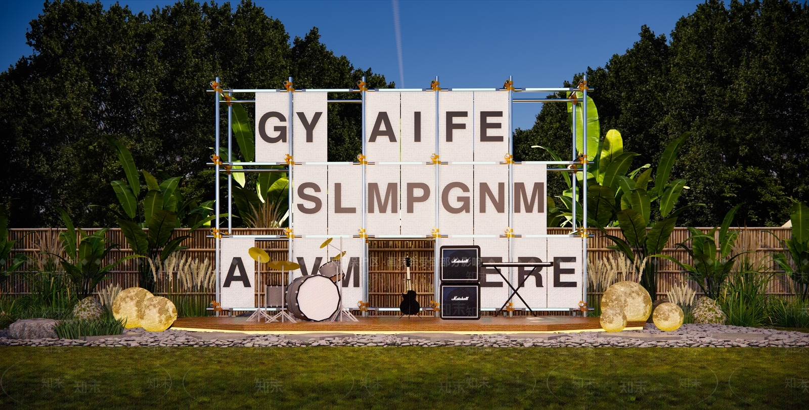 露天舞台3D模型下载【ID:1193416127】