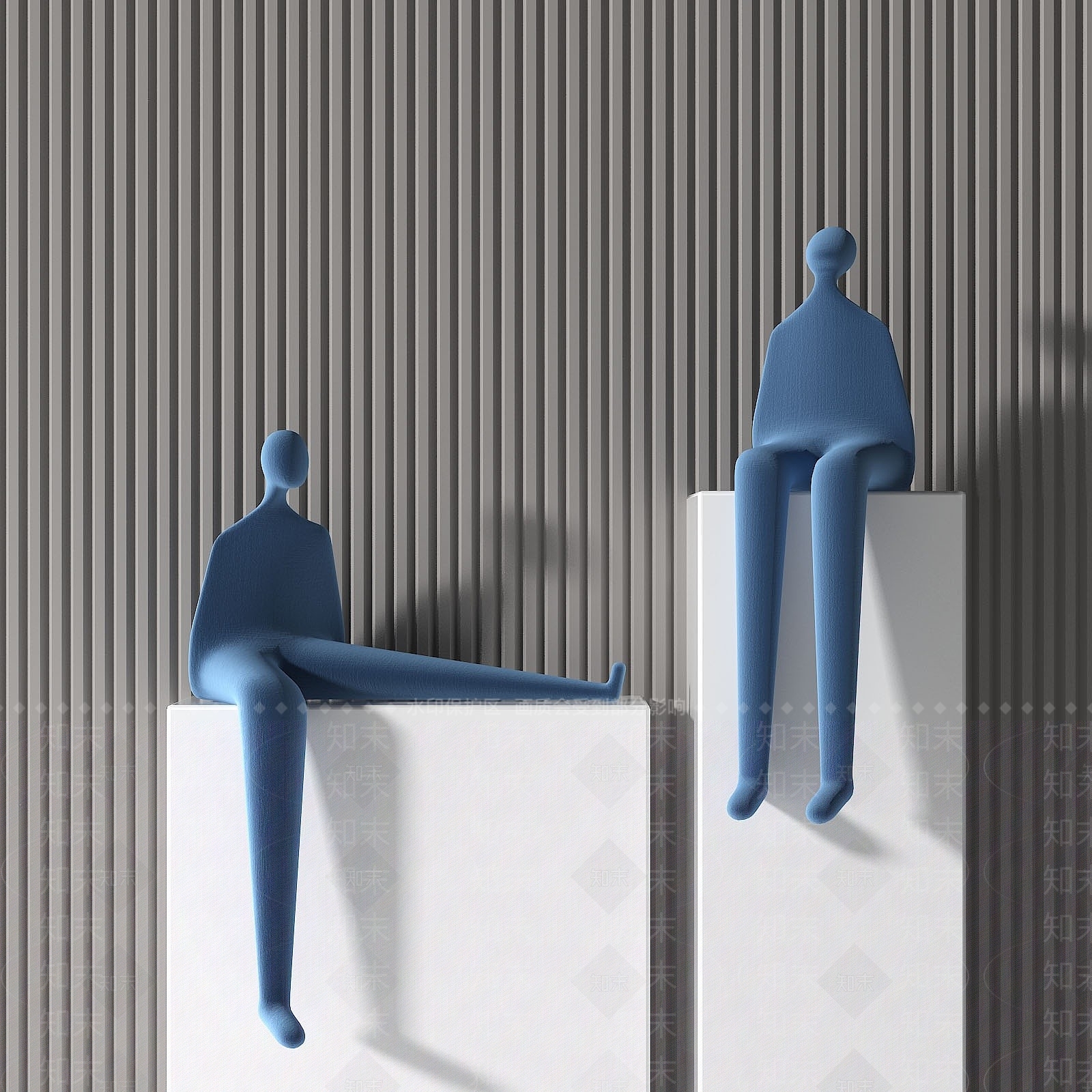 现代人物雕塑3D模型下载【ID:1193417559】